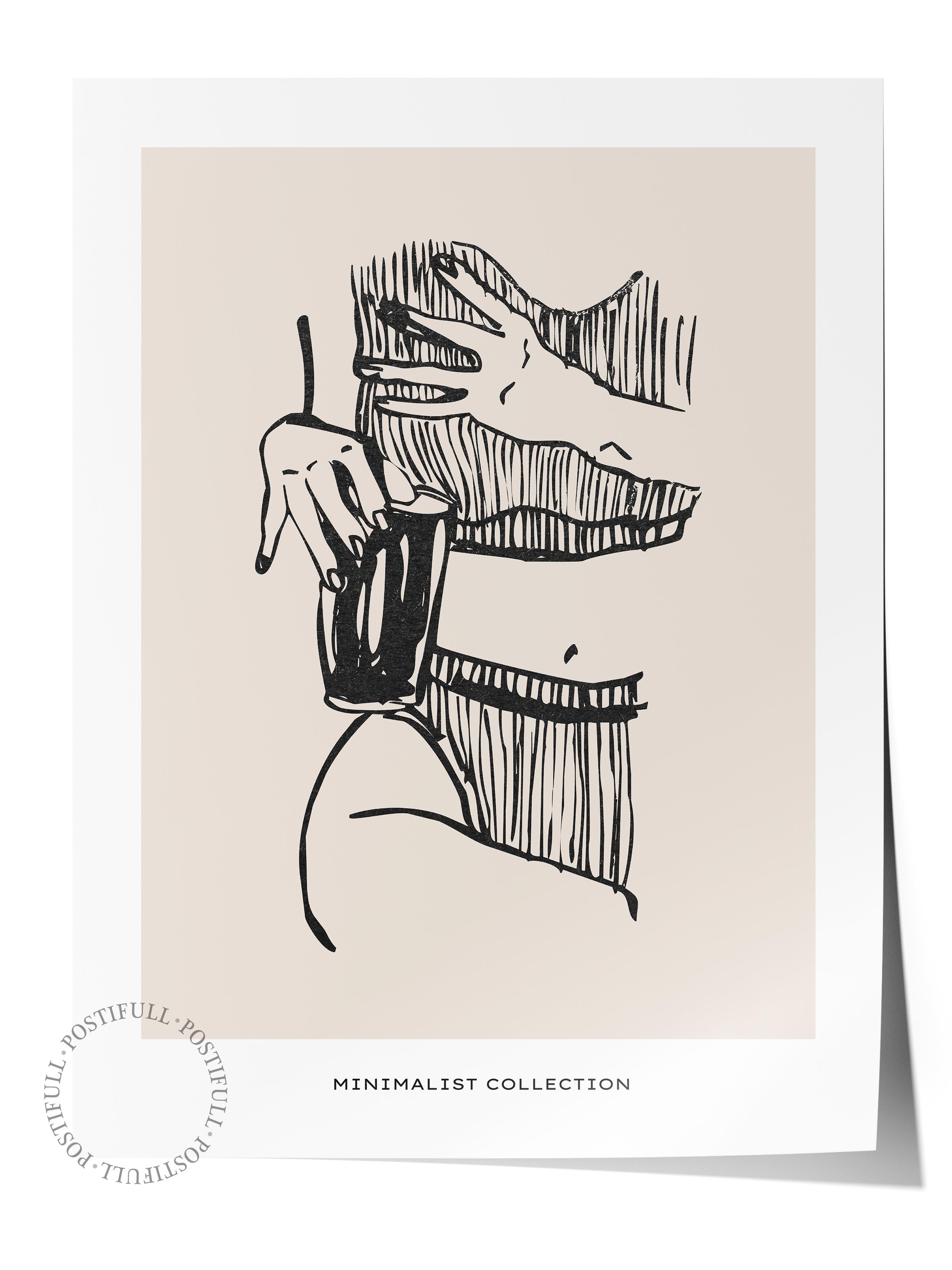 Soft Boho Çerçevesiz Duvar Posteri, İskandinav Temalı Poster - Salon, Mutfak ve Yatak Odası Dekoru