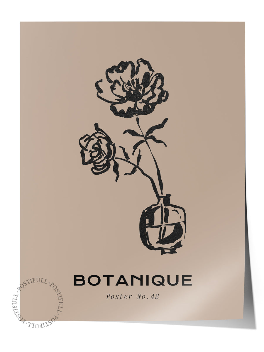 Farklı Tonlarda BOTANIQUE Bohem & Boho Çerçevesiz Poster