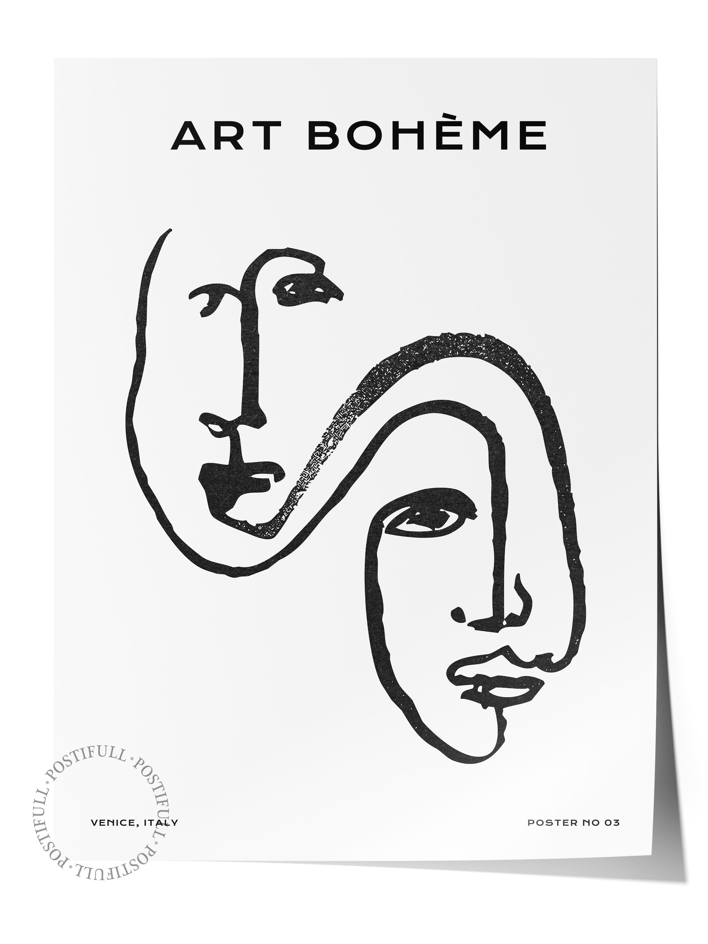 Soft Boho Çerçevesiz Duvar Posteri, İskandinav Temalı Poster - Salon, Mutfak ve Yatak Odası Dekoru