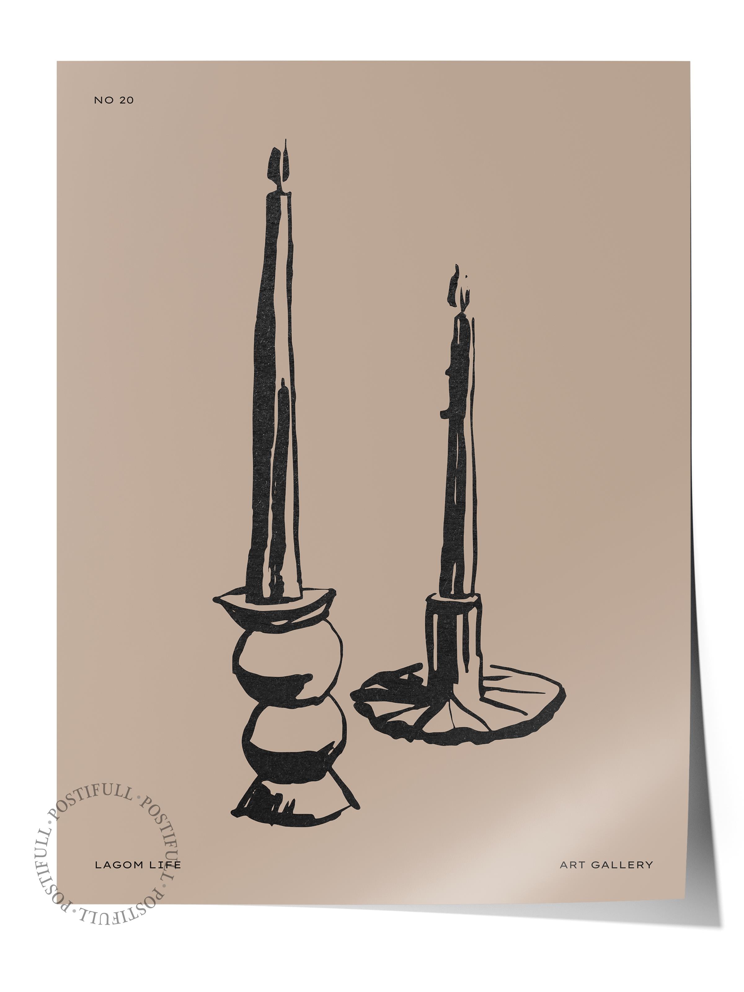 Soft Boho Çerçevesiz Duvar Posteri, İskandinav Temalı Poster - Salon, Mutfak ve Yatak Odası Dekoru