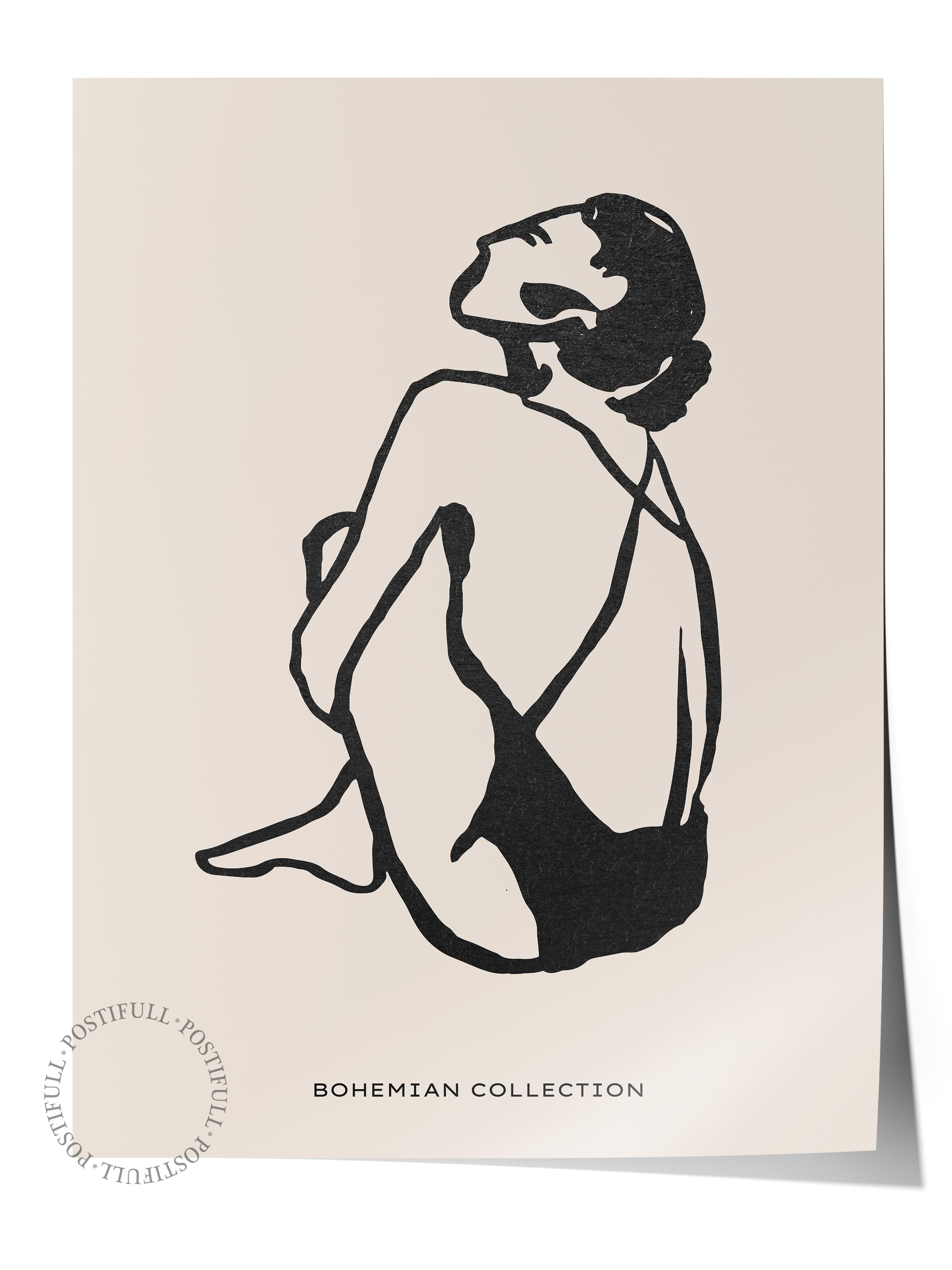 Soft Boho Çerçevesiz Duvar Posteri, İskandinav Temalı Poster - Salon, Mutfak ve Yatak Odası Dekoru