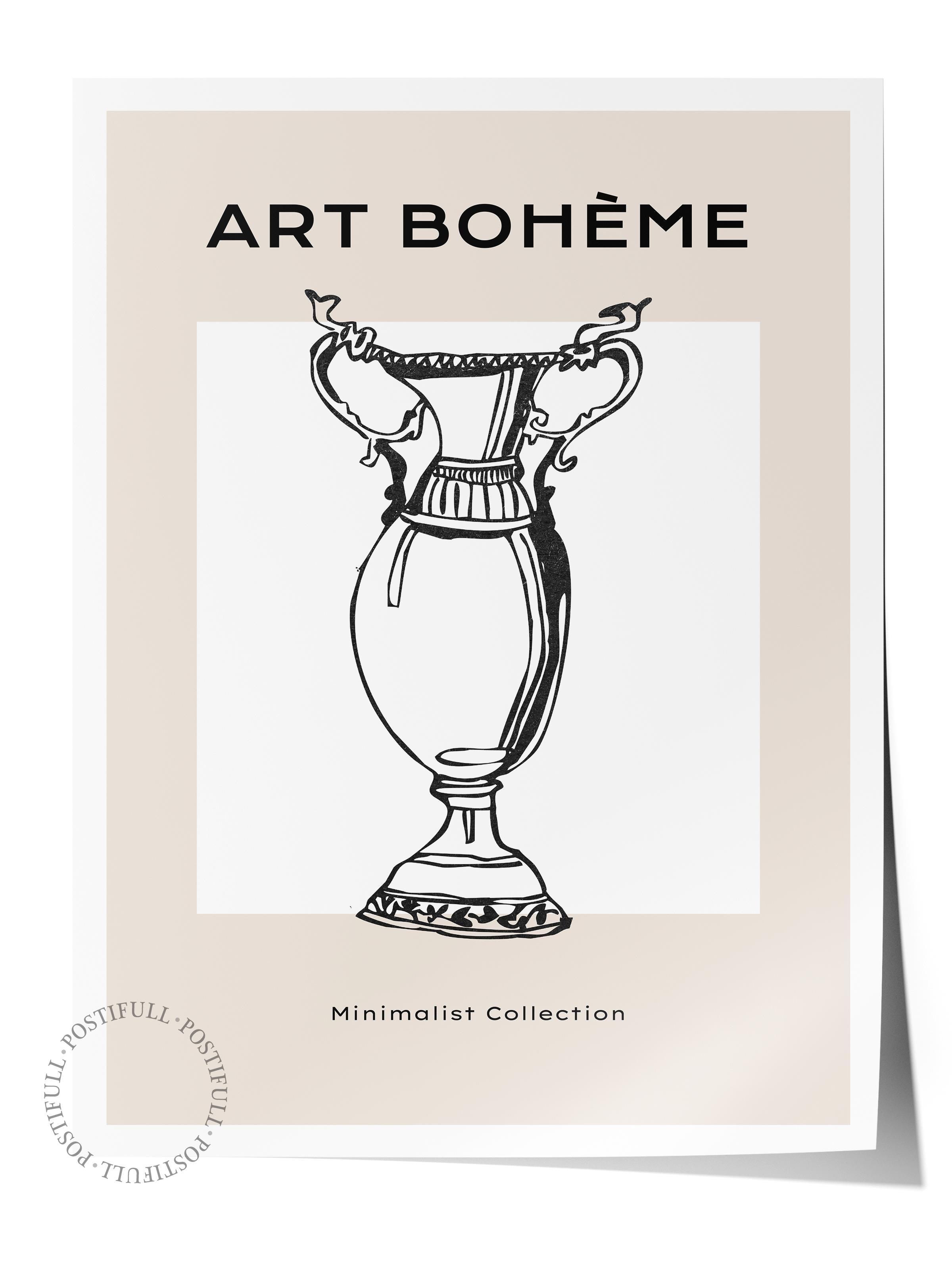 Soft Boho Çerçevesiz Duvar Posteri, İskandinav Temalı Poster - Salon, Mutfak ve Yatak Odası Dekoru