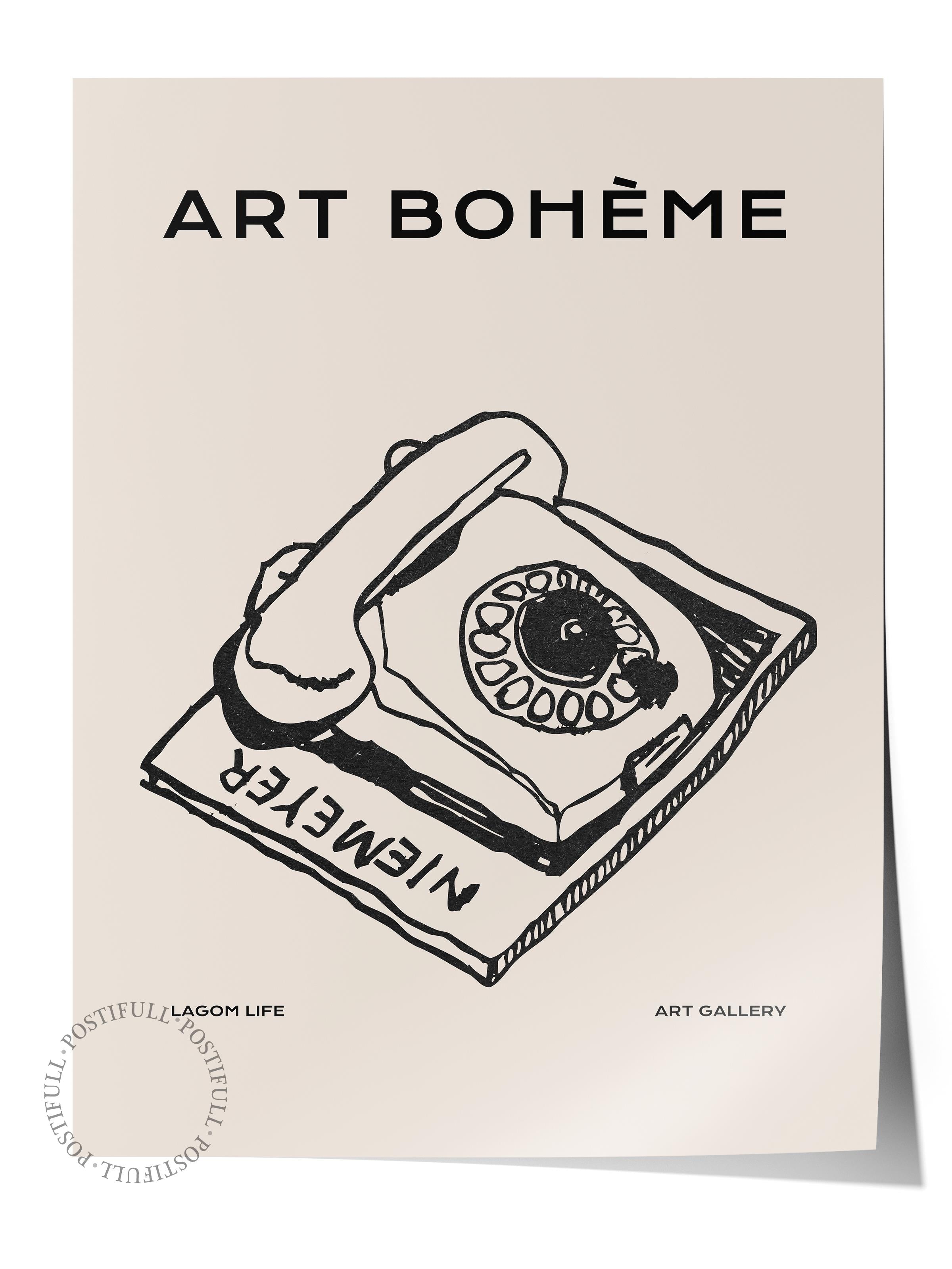 Soft Boho Çerçevesiz Duvar Posteri, İskandinav Temalı Poster - Salon, Mutfak ve Yatak Odası Dekoru