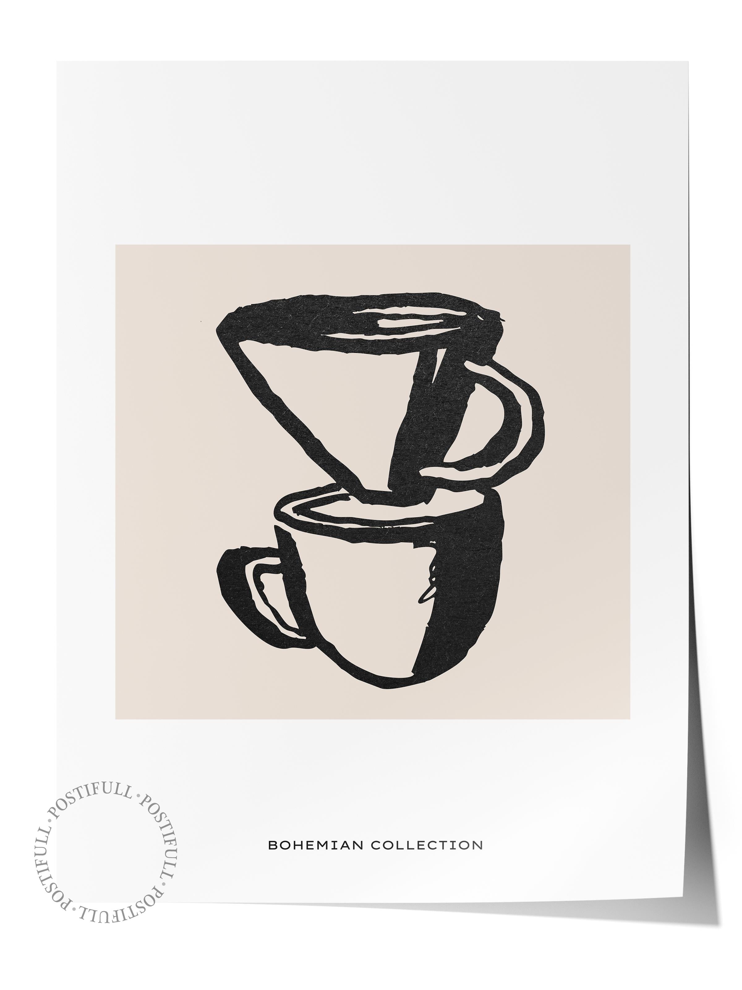 Soft Boho Çerçevesiz Duvar Posteri, İskandinav Temalı Poster - Salon, Mutfak ve Yatak Odası Dekoru