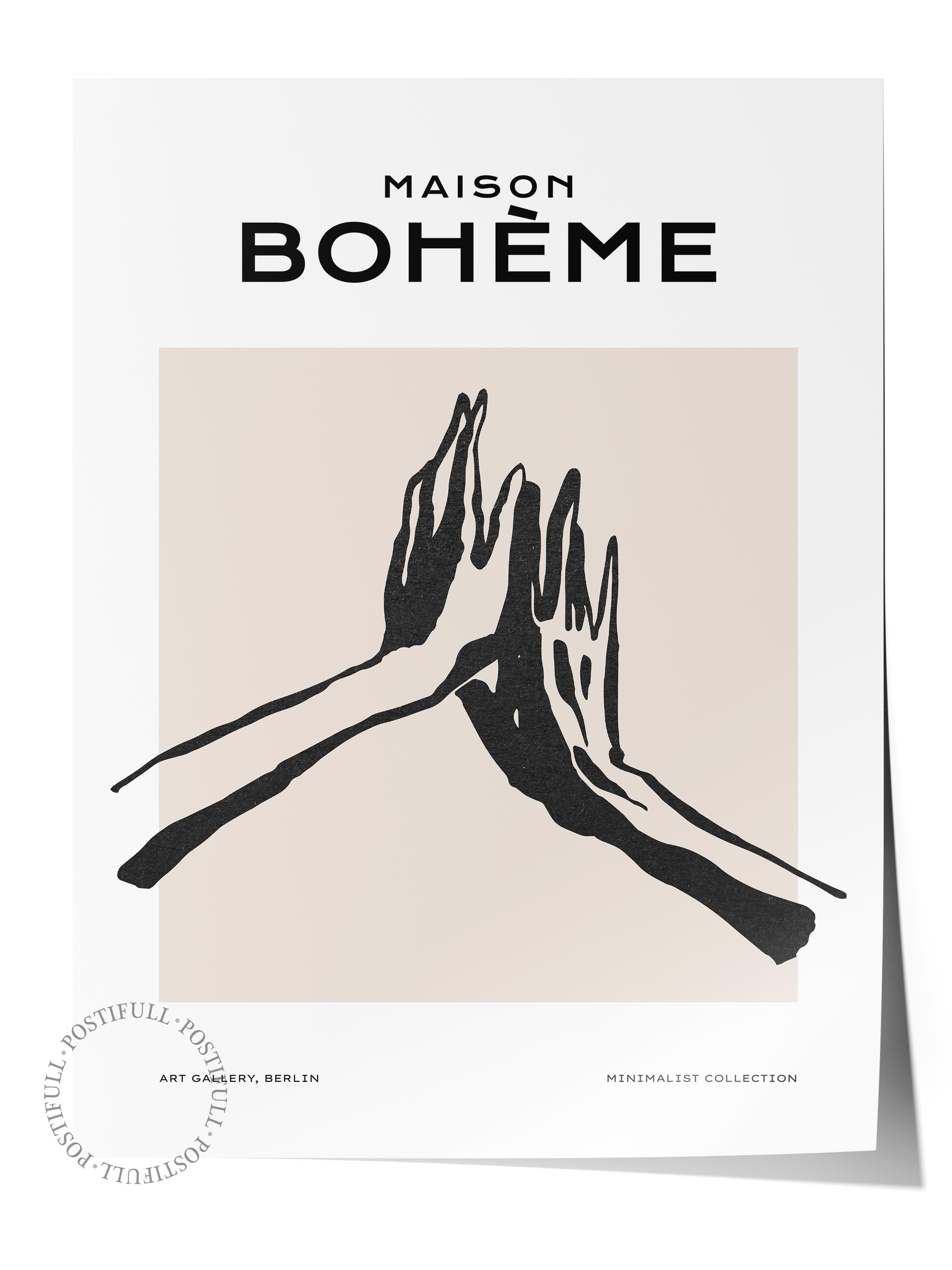 Soft Boho Çerçevesiz Duvar Posteri, İskandinav Temalı Poster - Salon, Mutfak ve Yatak Odası Dekoru