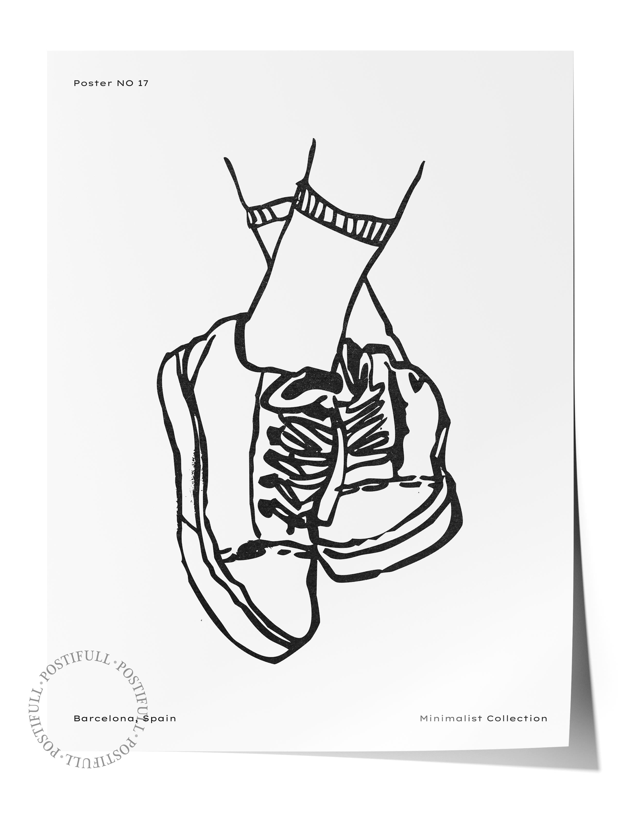 Soft Boho Çerçevesiz Duvar Posteri, İskandinav Temalı Poster - Salon, Mutfak ve Yatak Odası Dekoru