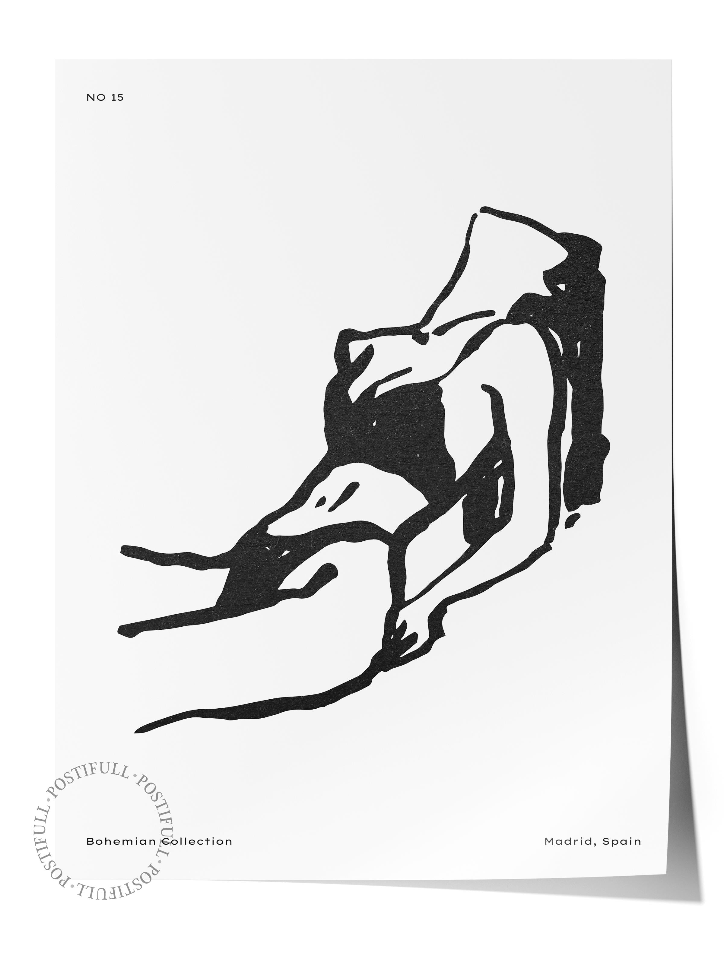 Soft Boho Çerçevesiz Duvar Posteri, İskandinav Temalı Poster - Salon, Mutfak ve Yatak Odası Dekoru