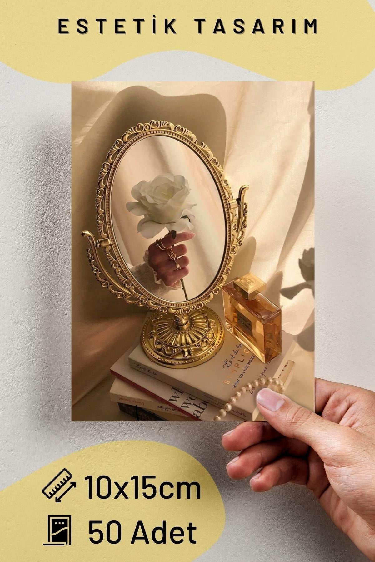 Soft Duvar Posteri Kolaj Set - 50 Adet - Arkası Yapışkanlı - Sade Poster Seti - 10cm*15cm, Kutulu