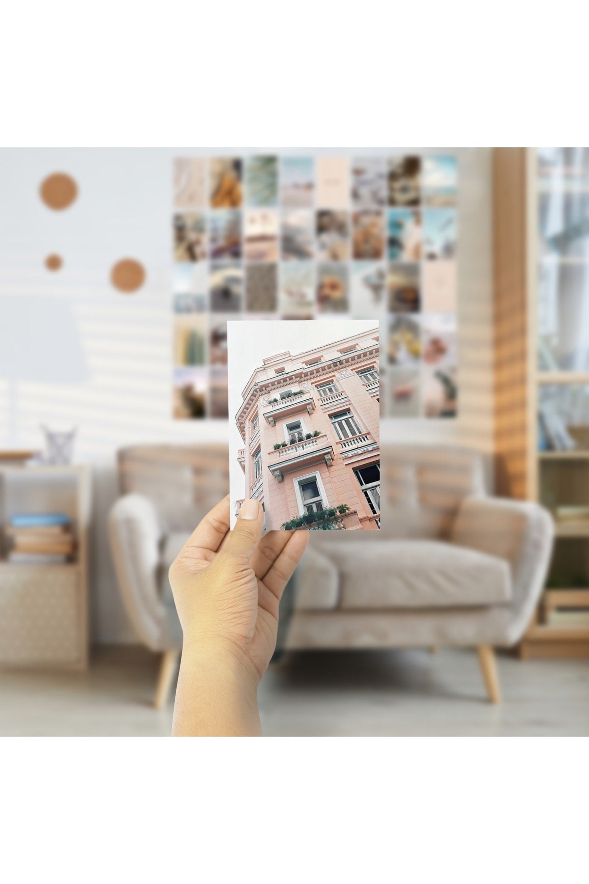 Soft Duvar Posteri Kolaj Set - 50 Adet - Arkası Yapışkanlı - Sade Poster Seti - 10cm*15cm, Kutulu