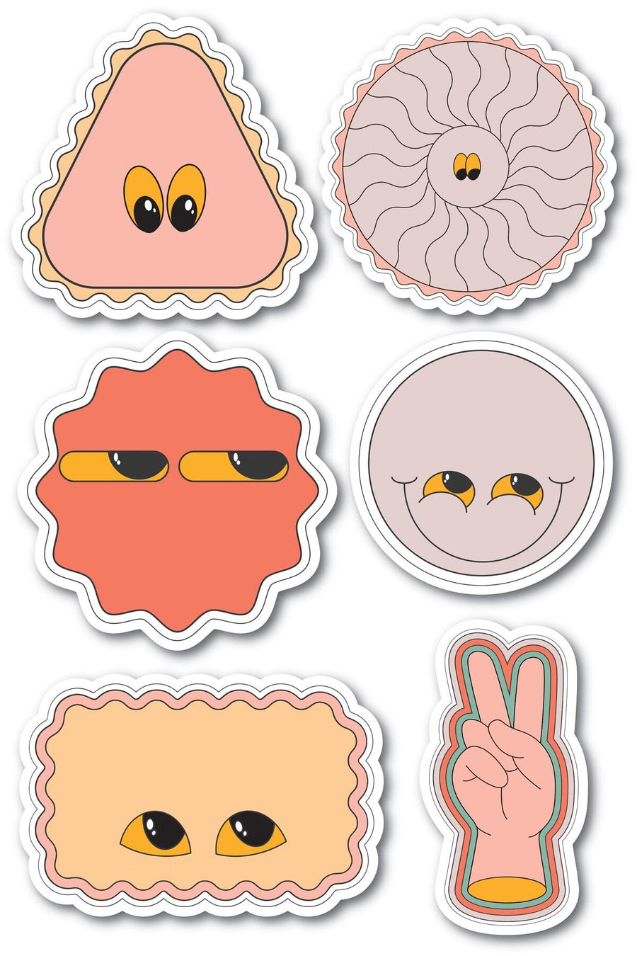 Soft Indie Temalı Sticker Seti - 6 Adet Etiket Seti- Telefon, Tablet, Defter Laptop Uyumlu Etiket