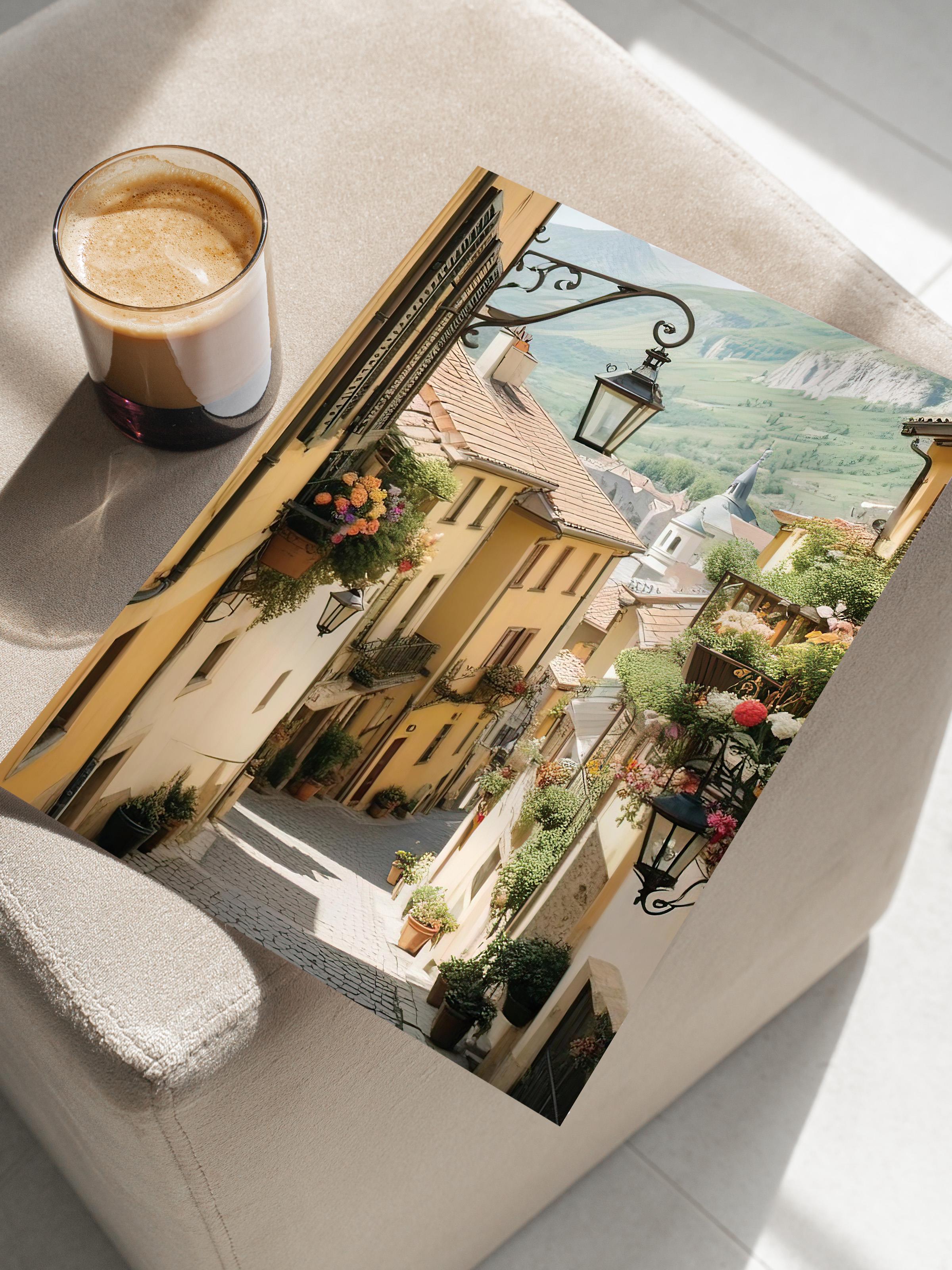 Stairs to the Ocean Poster, Çerçevesiz Duvar Posteri, Dikey Duvar Tablosu Comfort Serisi NO:108325