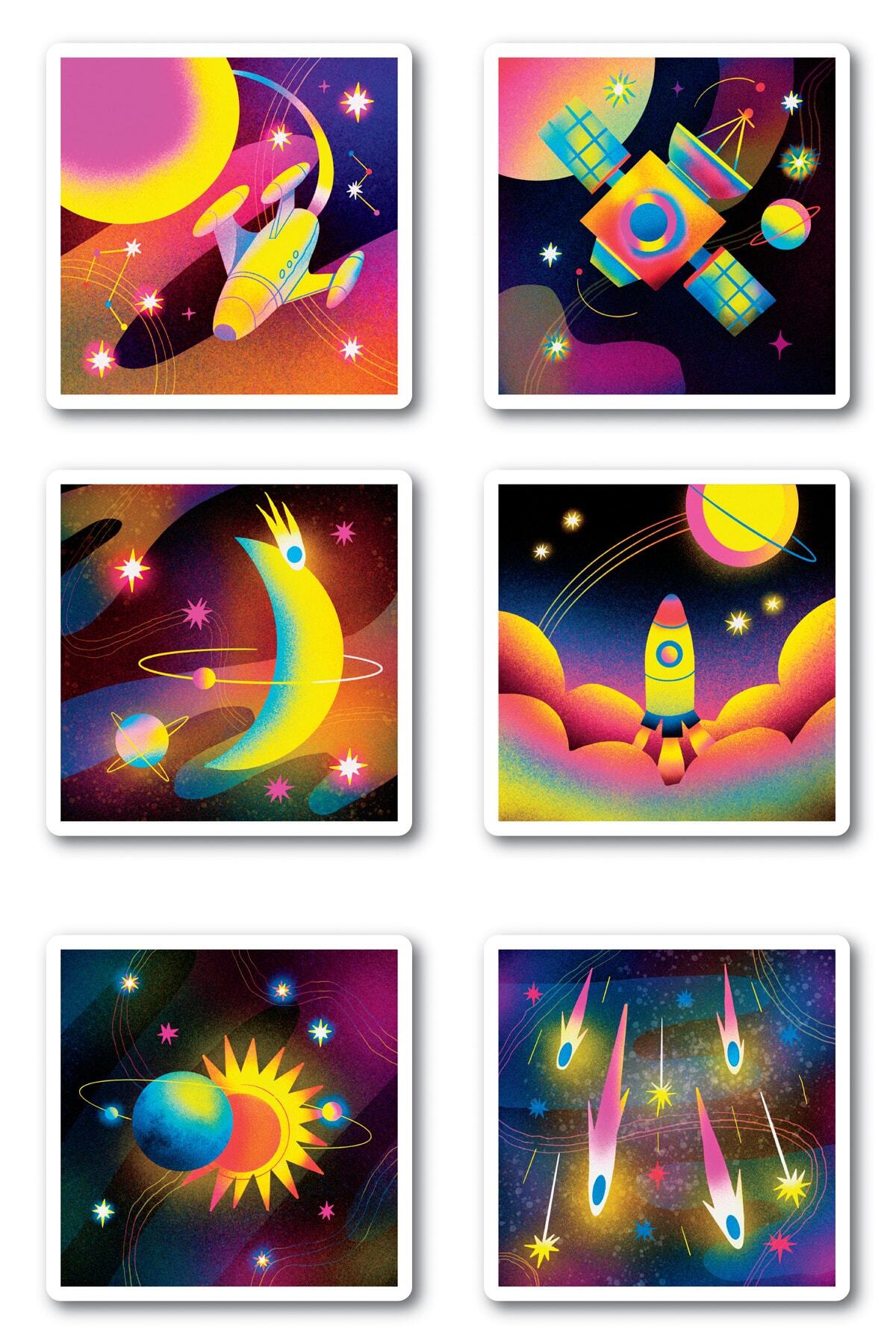 Sticker Seti - 12 Adet Etiket Seti- Telefon, Tablet, Defter Laptop Uyumlu Etiket