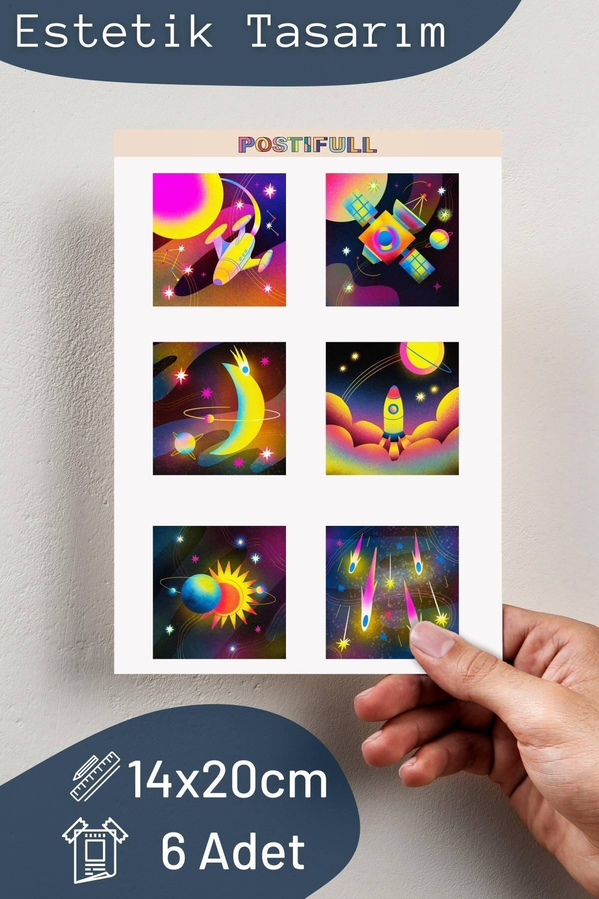 Sticker Seti - 12 Adet Etiket Seti- Telefon, Tablet, Defter Laptop Uyumlu Etiket