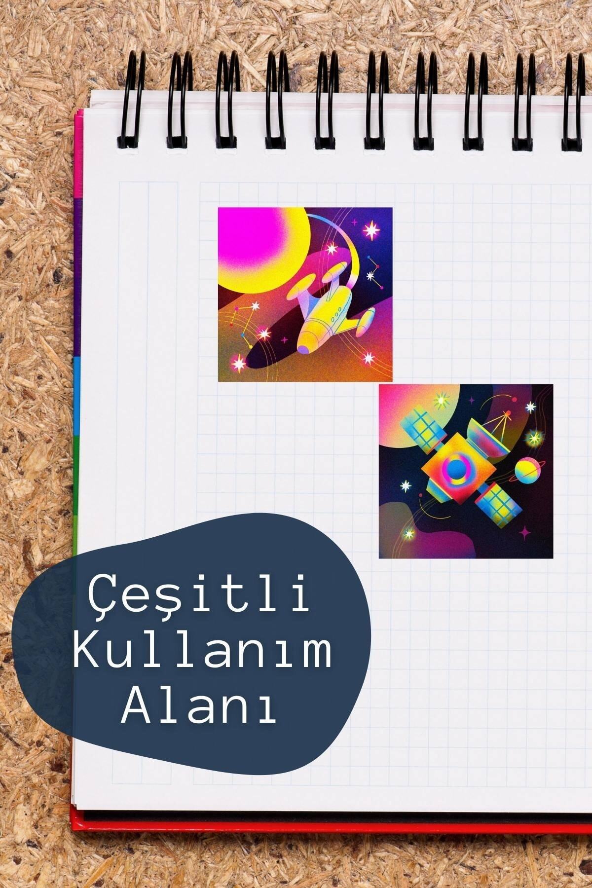 Sticker Seti - 12 Adet Etiket Seti- Telefon, Tablet, Defter Laptop Uyumlu Etiket