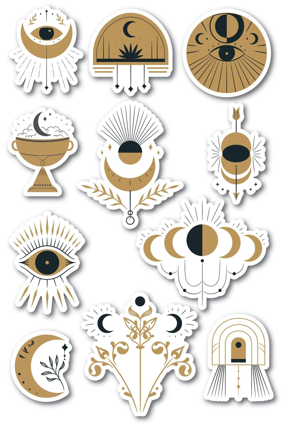 Sticker Seti - Yapışkanlı Boho Estetik Sticker Seti - Telefon, Tablet, Defter, Laptop Sticker