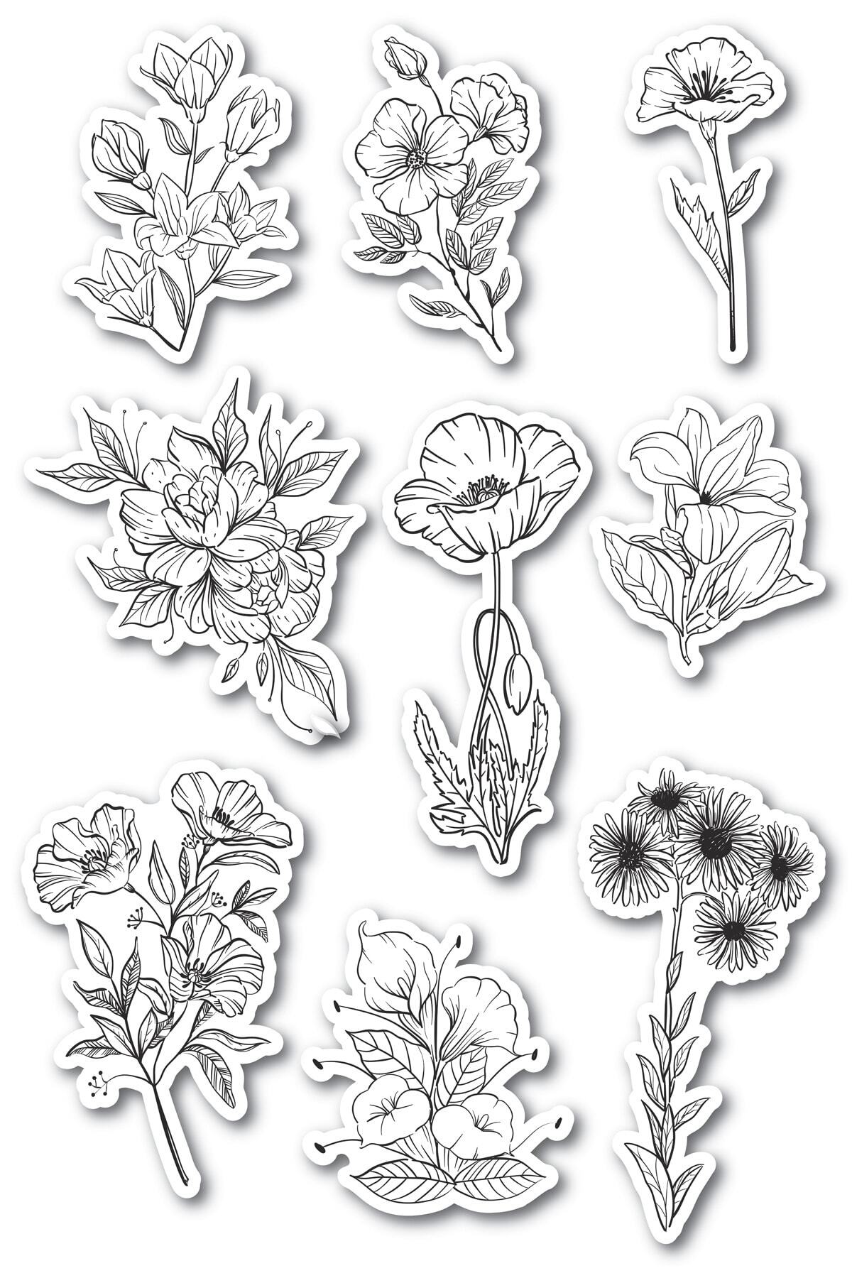 Sticker Seti - Yapışkanlı Estetik Sticker Seti - Telefon, Tablet, Defter, Laptop Sticker