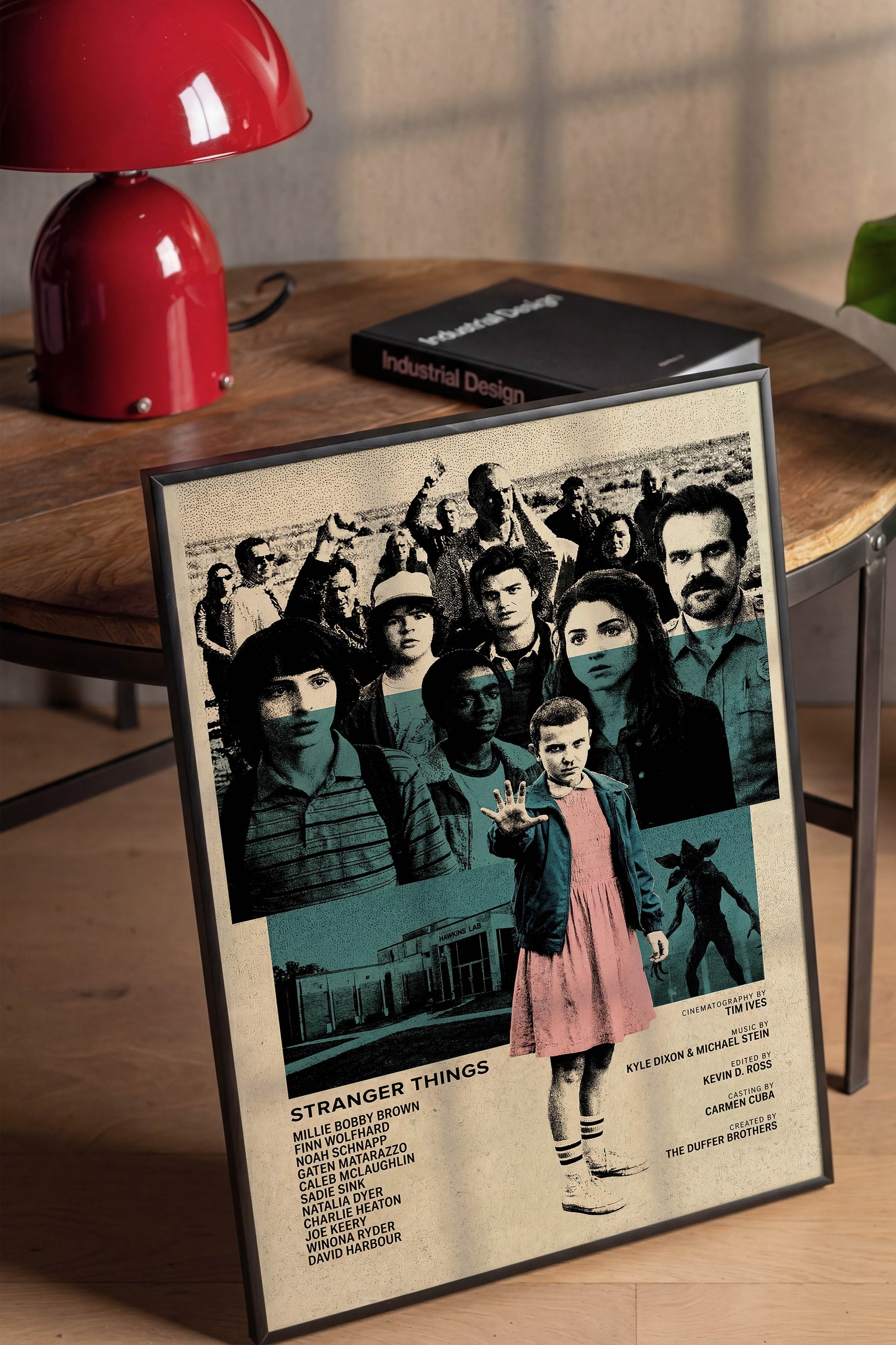 Stranger Things Siyah Çerçeveli Poster, Sinema ve Dizi Tablo, Film Dizi Afişleri NO:112768