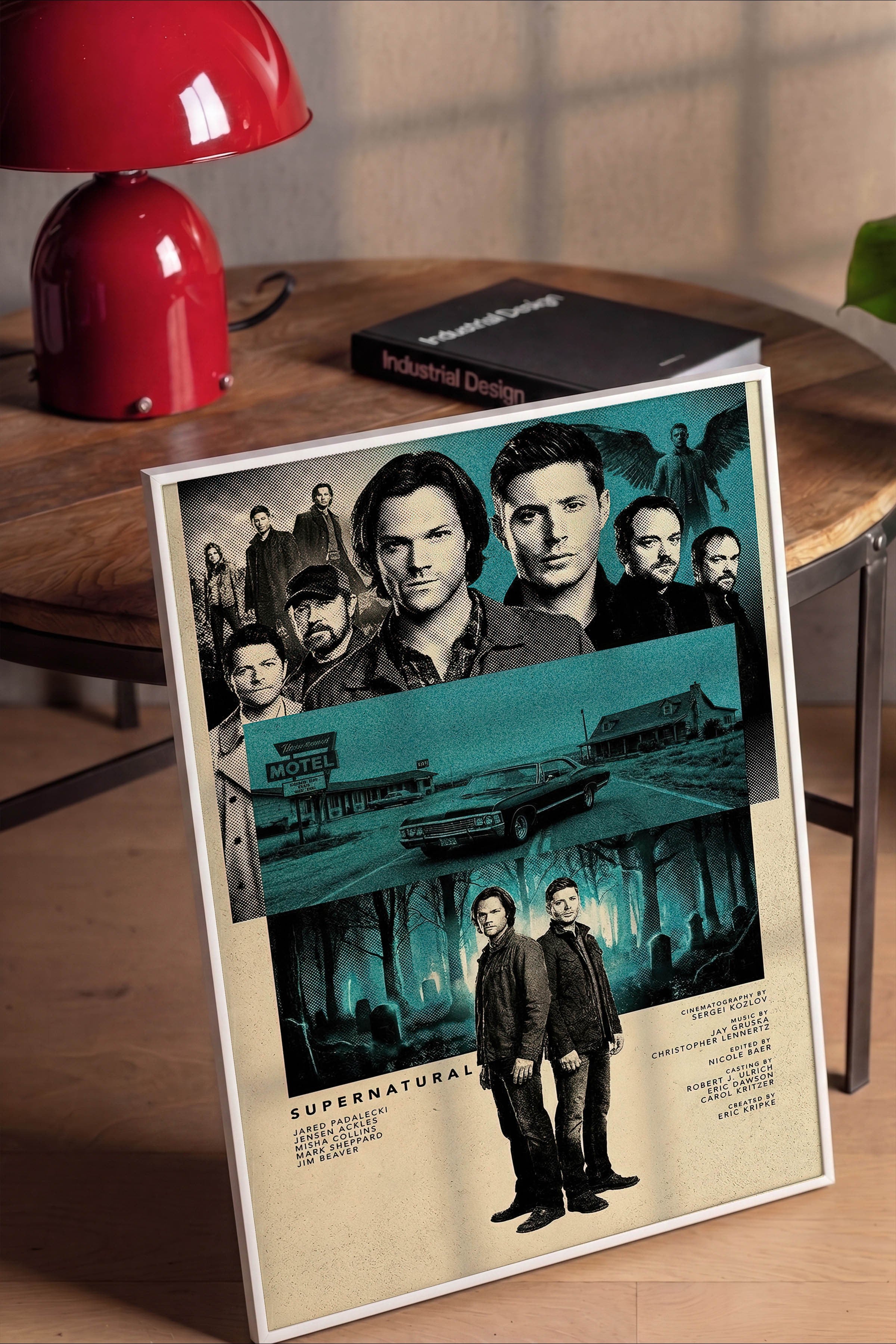 Supernatural Beyaz Çerçeveli Poster, Sinema ve Dizi Tablo, Film Dizi Afişleri NO:112794