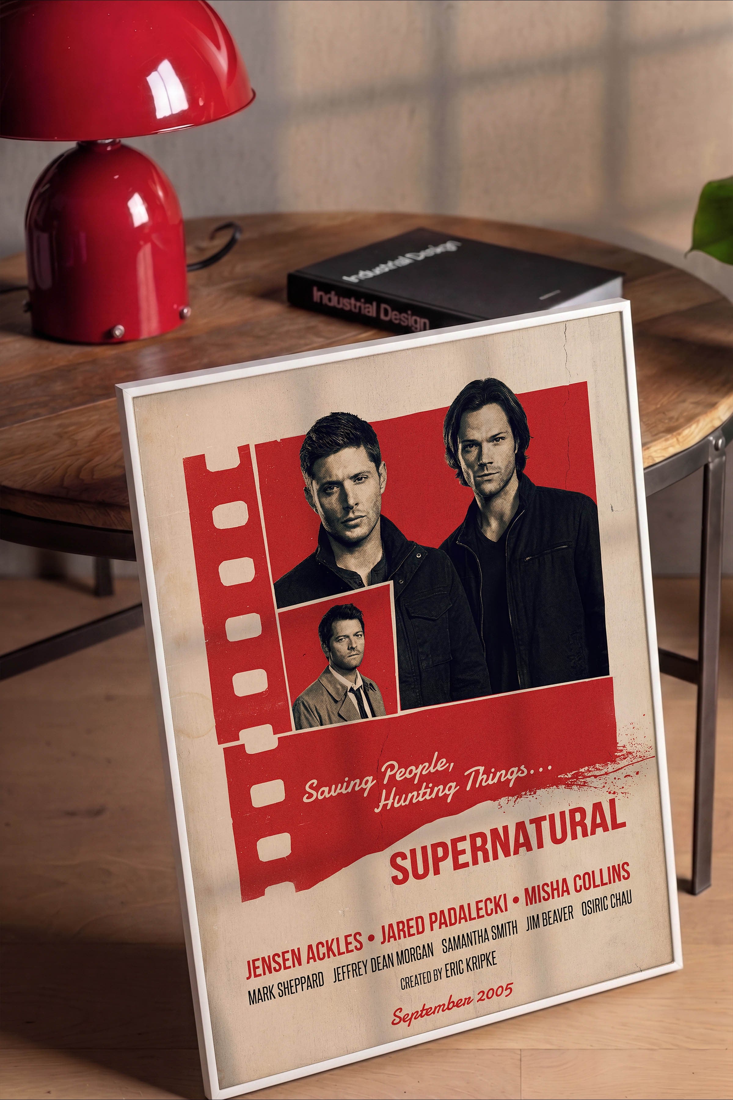 Supernatural Beyaz Çerçeveli Poster, Sinema ve Dizi Tablo, Film Dizi Afişleri NO:112873