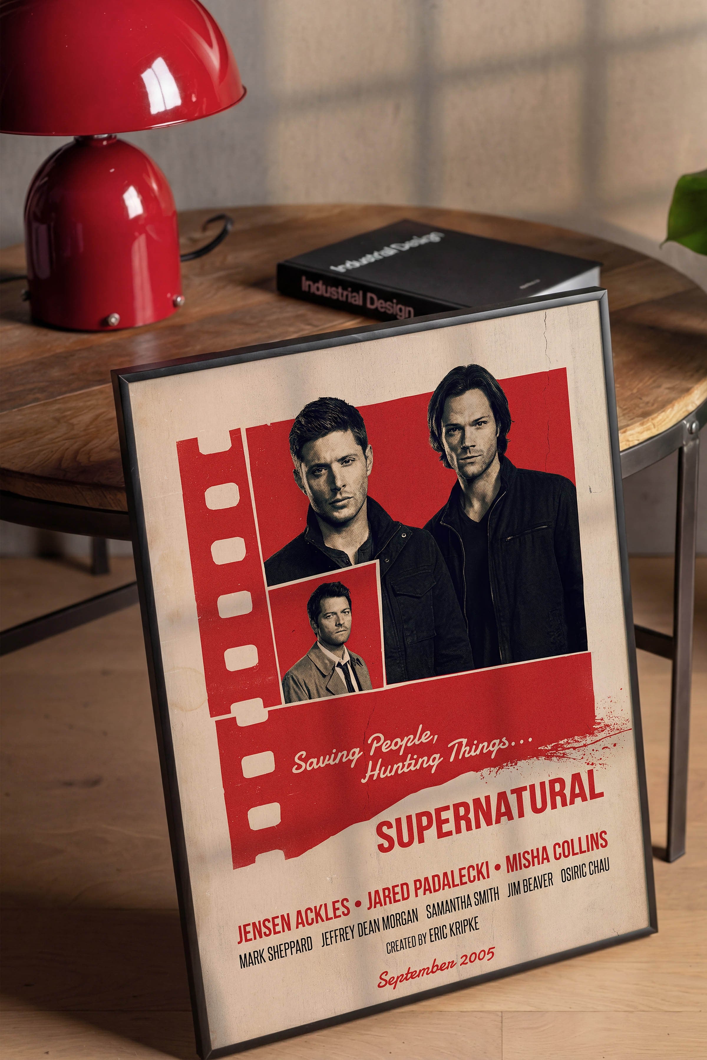 Supernatural Siyah Çerçeveli Poster, Sinema ve Dizi Tablo, Film Dizi Afişleri NO:112873