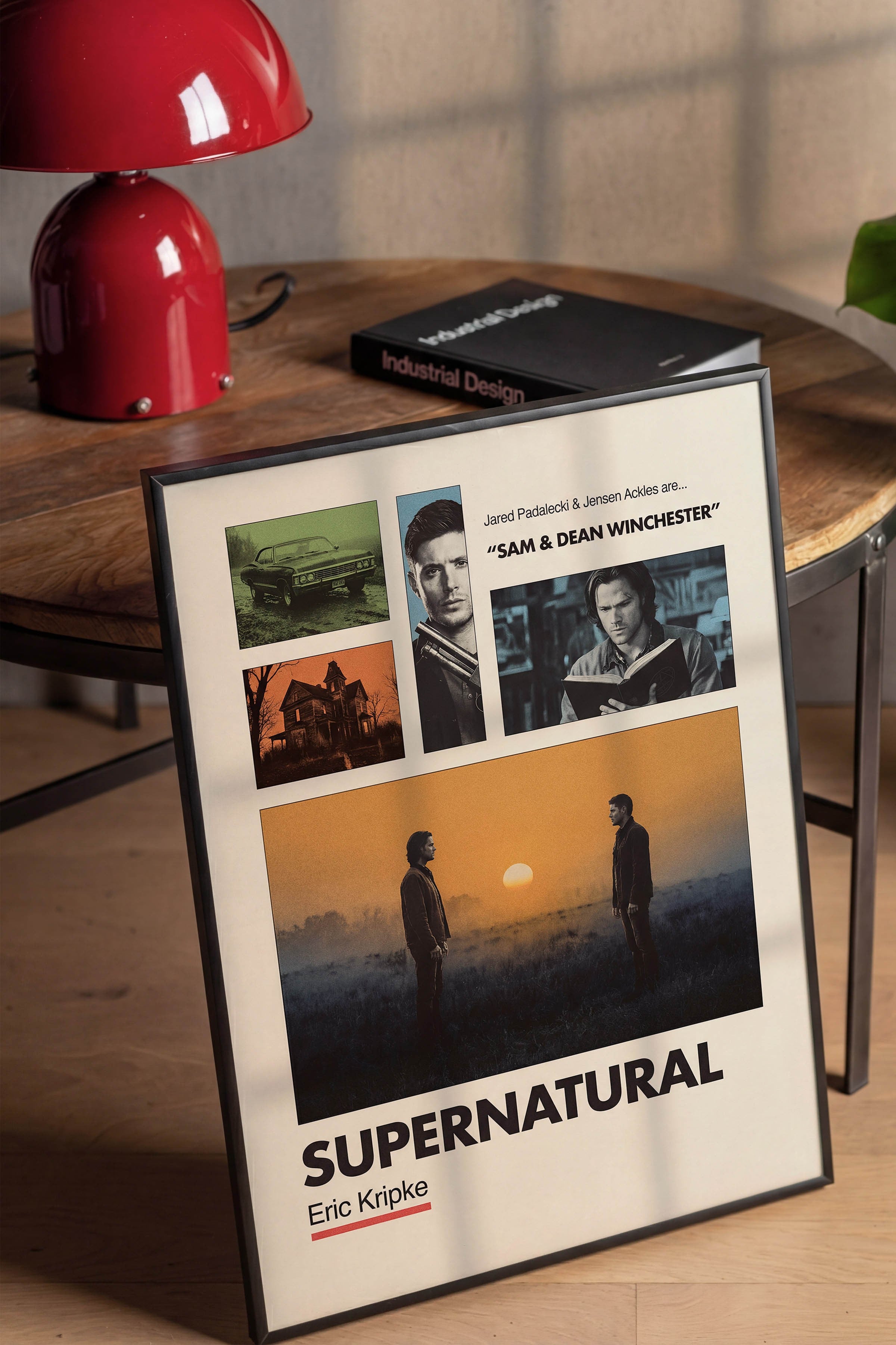 Supernatural Siyah Çerçeveli Poster, Sinema ve Dizi Tablo, Film Dizi Afişleri NO:112924