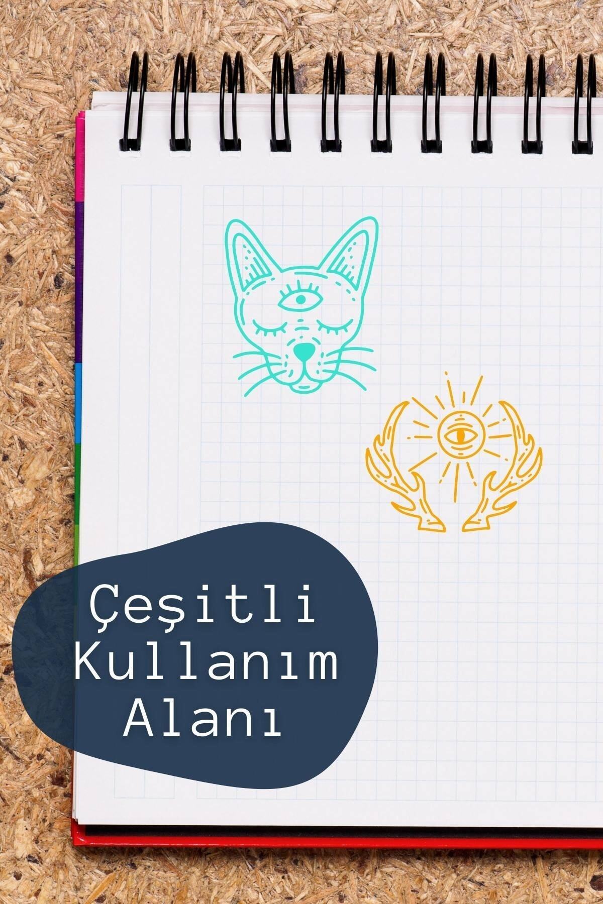 Tarot Temalı Sticker Seti - 12 Adet Etiket Seti- Telefon, Tablet, Defter Laptop Uyumlu Etiket