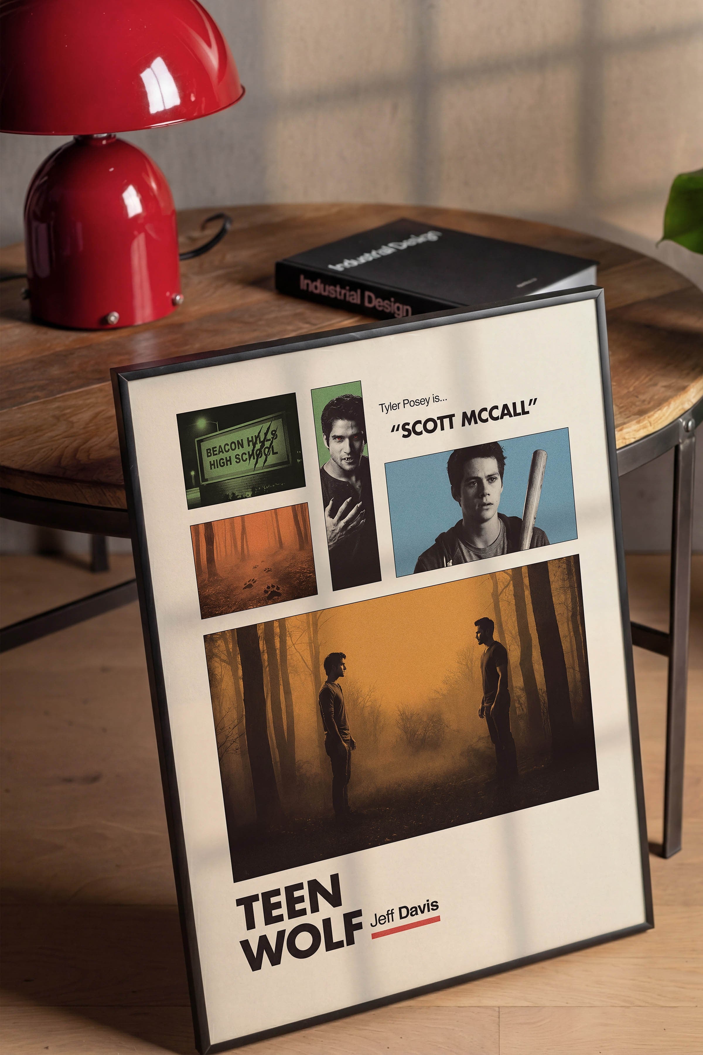 Teen Wolf Siyah Çerçeveli Poster, Sinema ve Dizi Tablo, Film Dizi Afişleri NO:112926