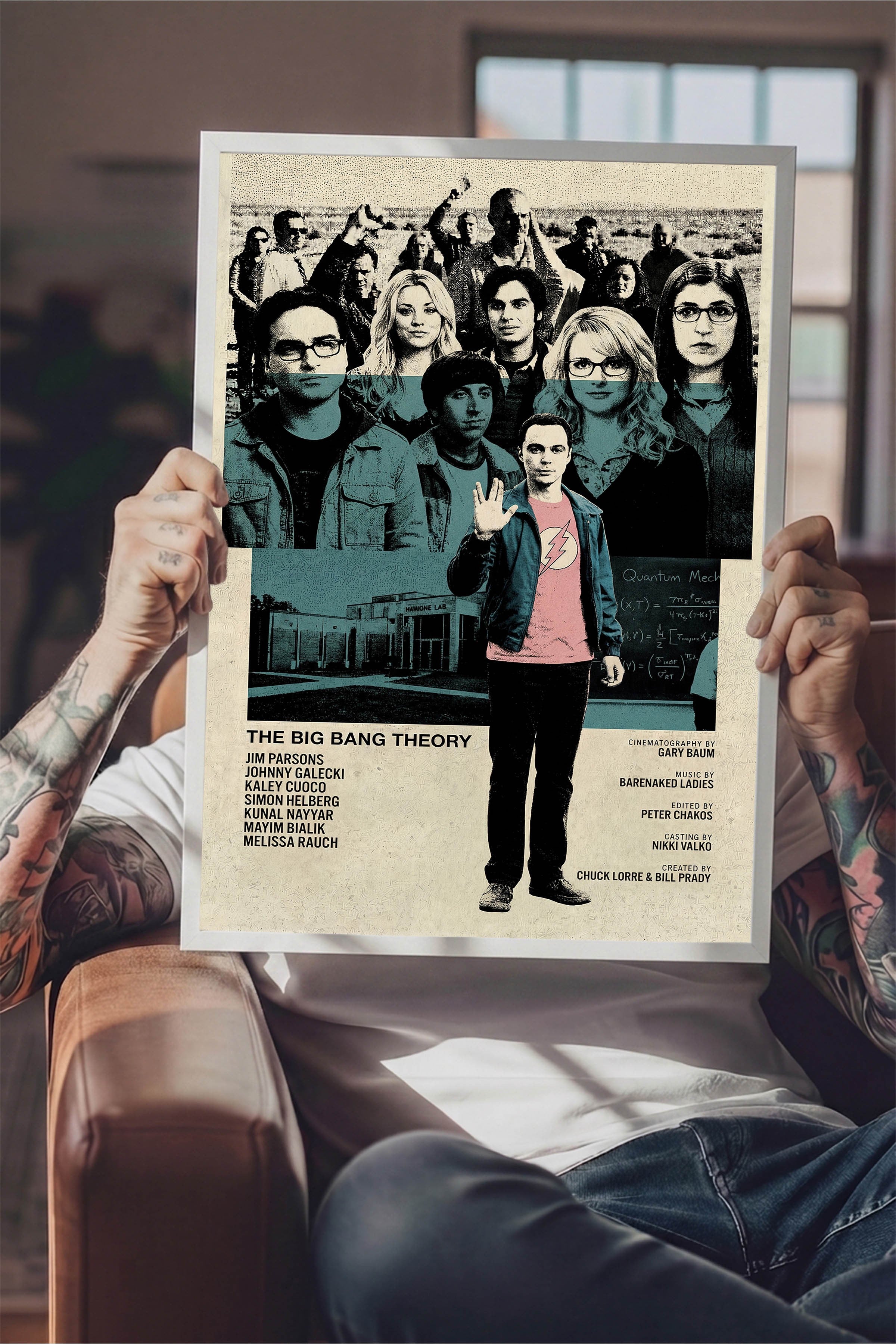 The Big Bang Theory Beyaz Çerçeveli Poster, Sinema ve Dizi Tablo, Film Dizi Afişleri NO:112769