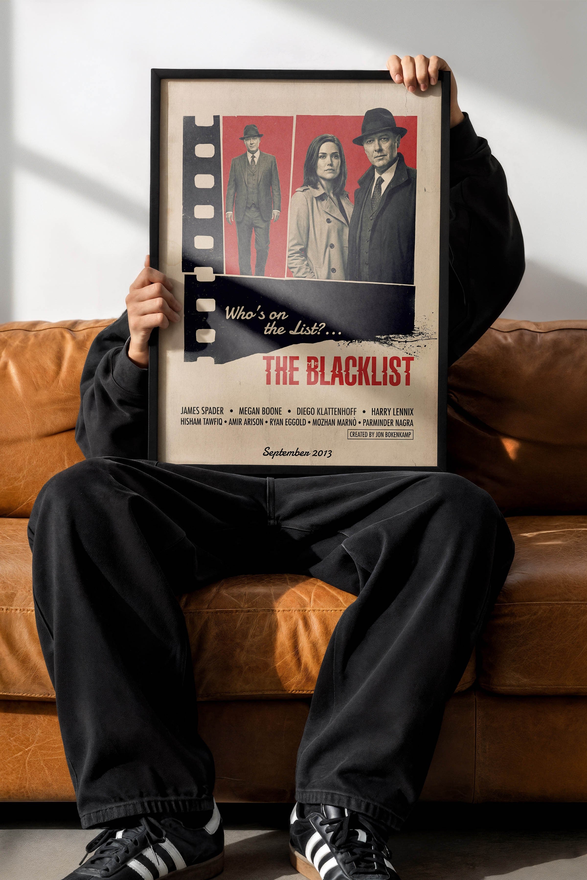 The Blacklist Siyah Çerçeveli Poster, Sinema ve Dizi Tablo, Film Dizi Afişleri NO:112881