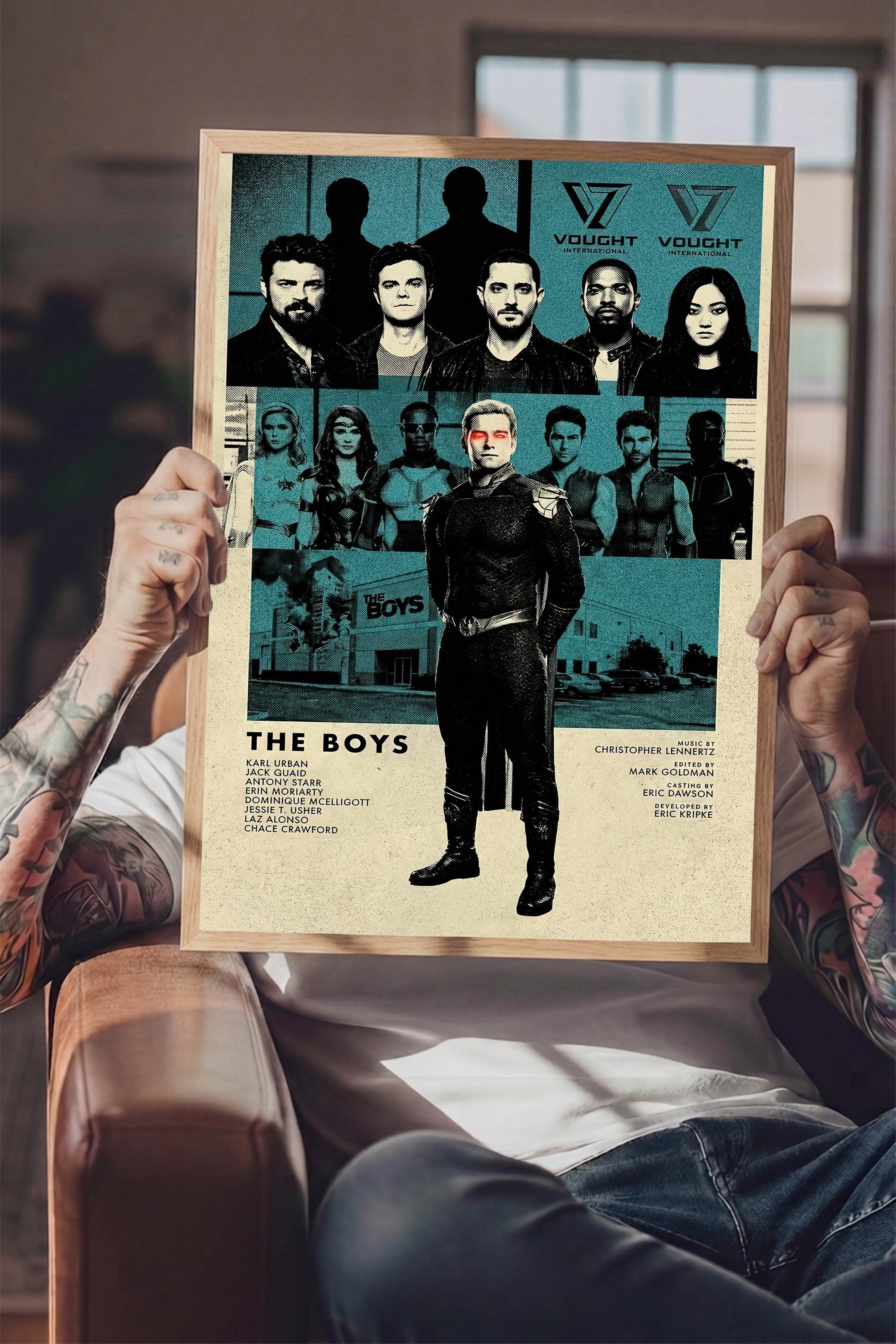 The Boys Ahşap Çerçeveli Poster, Sinema ve Dizi Tablo, Film Dizi Afişleri NO:112778