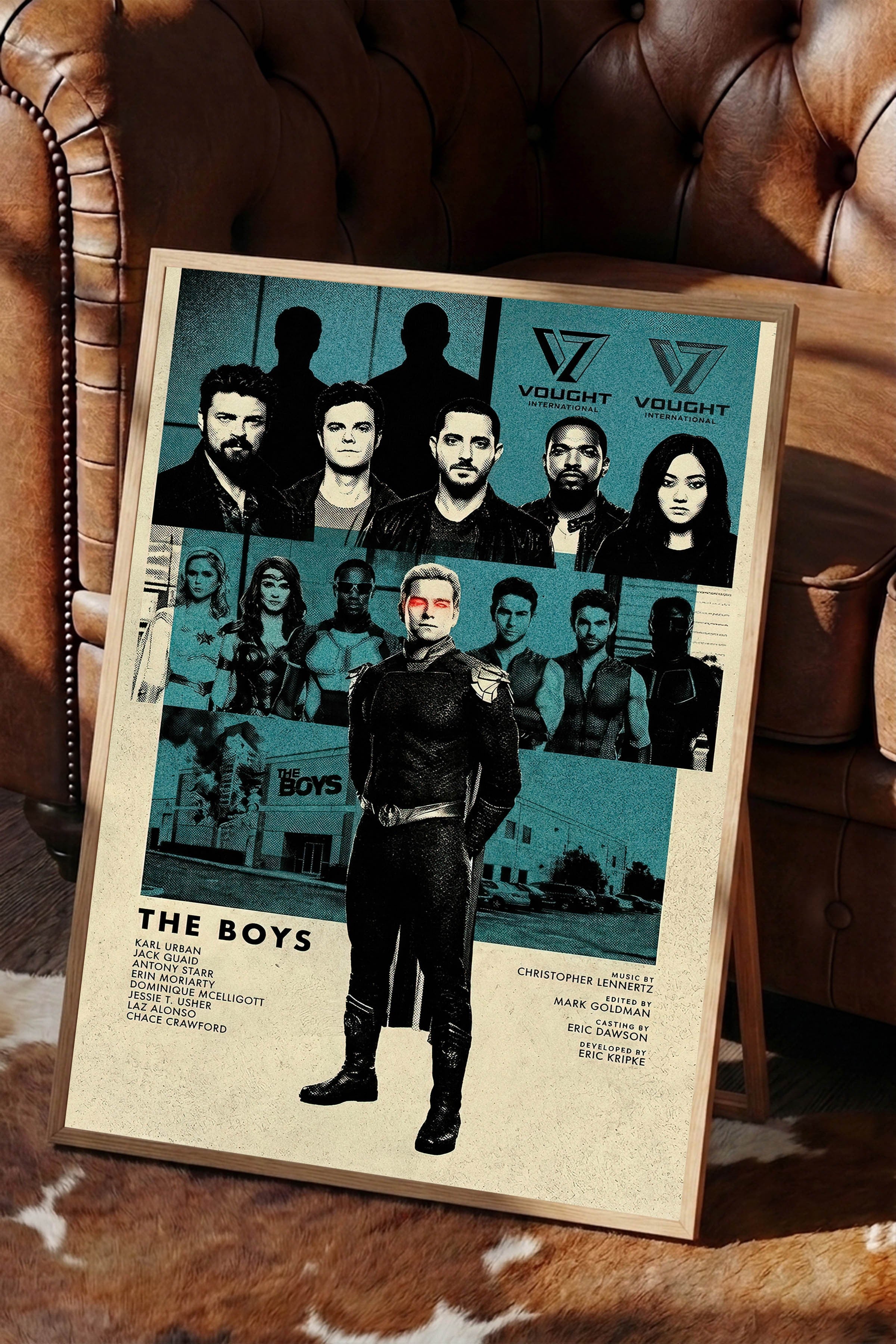 The Boys Ahşap Çerçeveli Poster, Sinema ve Dizi Tablo, Film Dizi Afişleri NO:112778