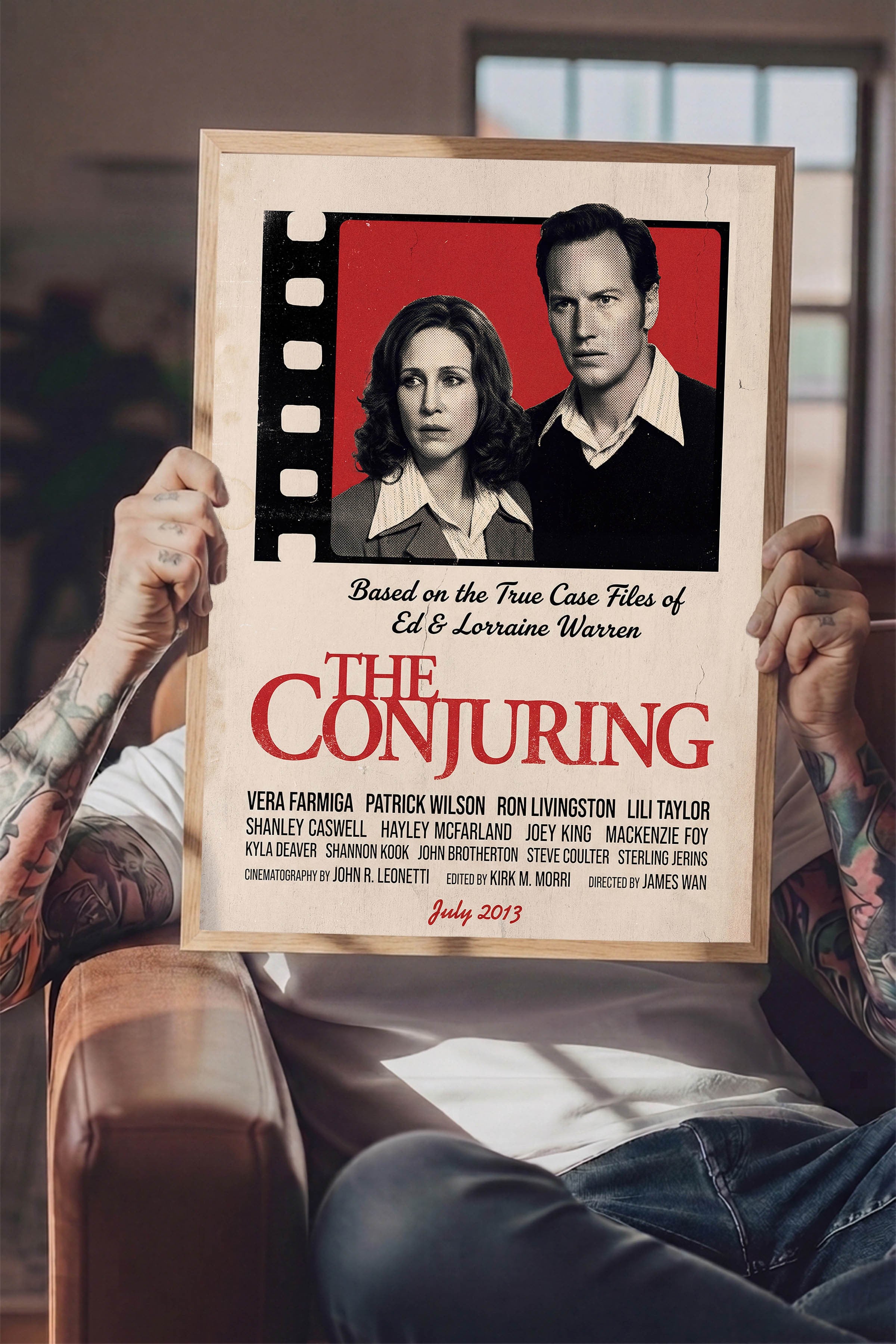 The Conjuring Ahşap Çerçeveli Poster, Sinema ve Dizi Tablo, Film Dizi Afişleri NO:112911