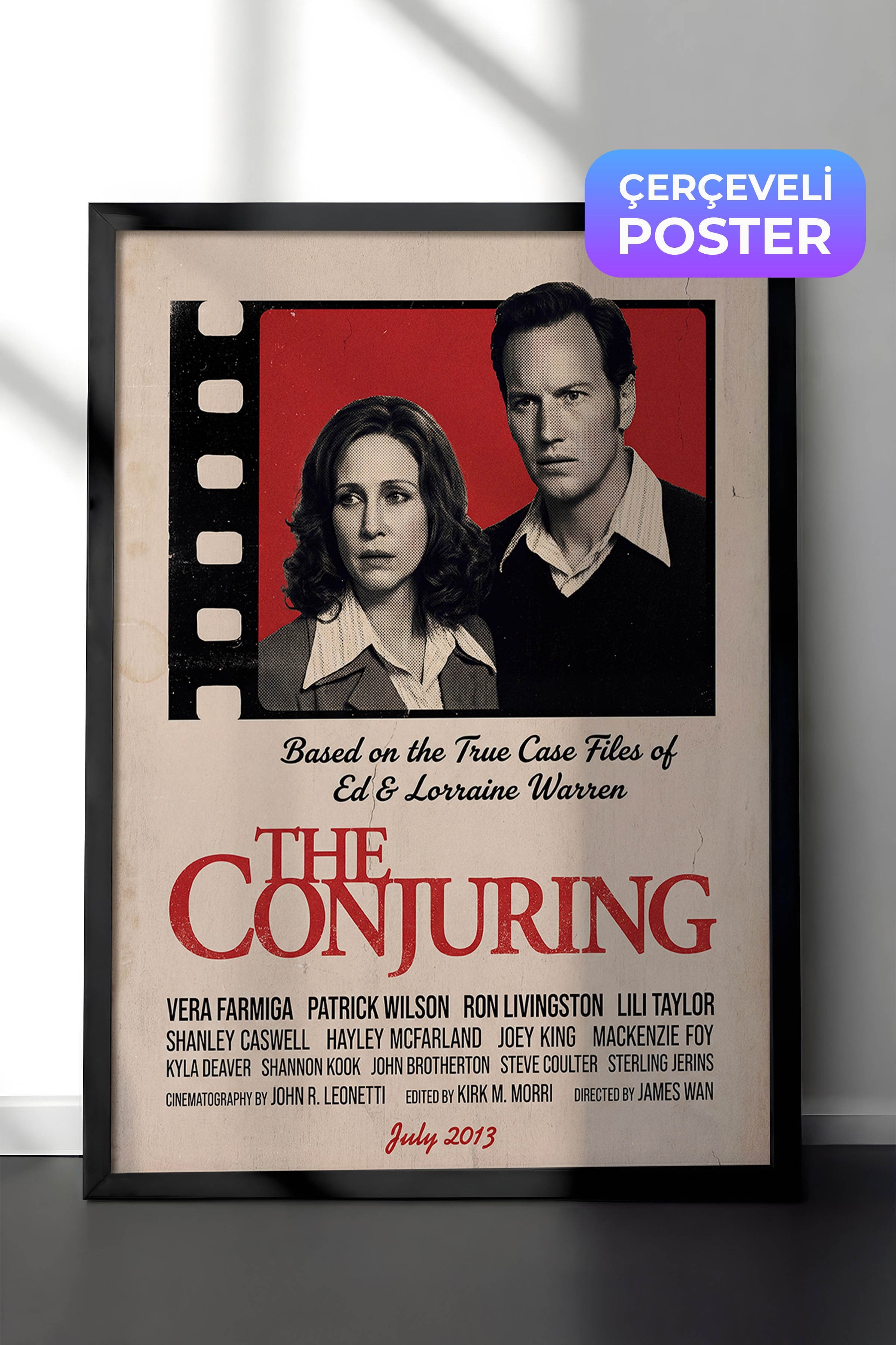 The Conjuring Siyah Çerçeveli Poster, Sinema ve Dizi Tablo, Film Dizi Afişleri NO:112911