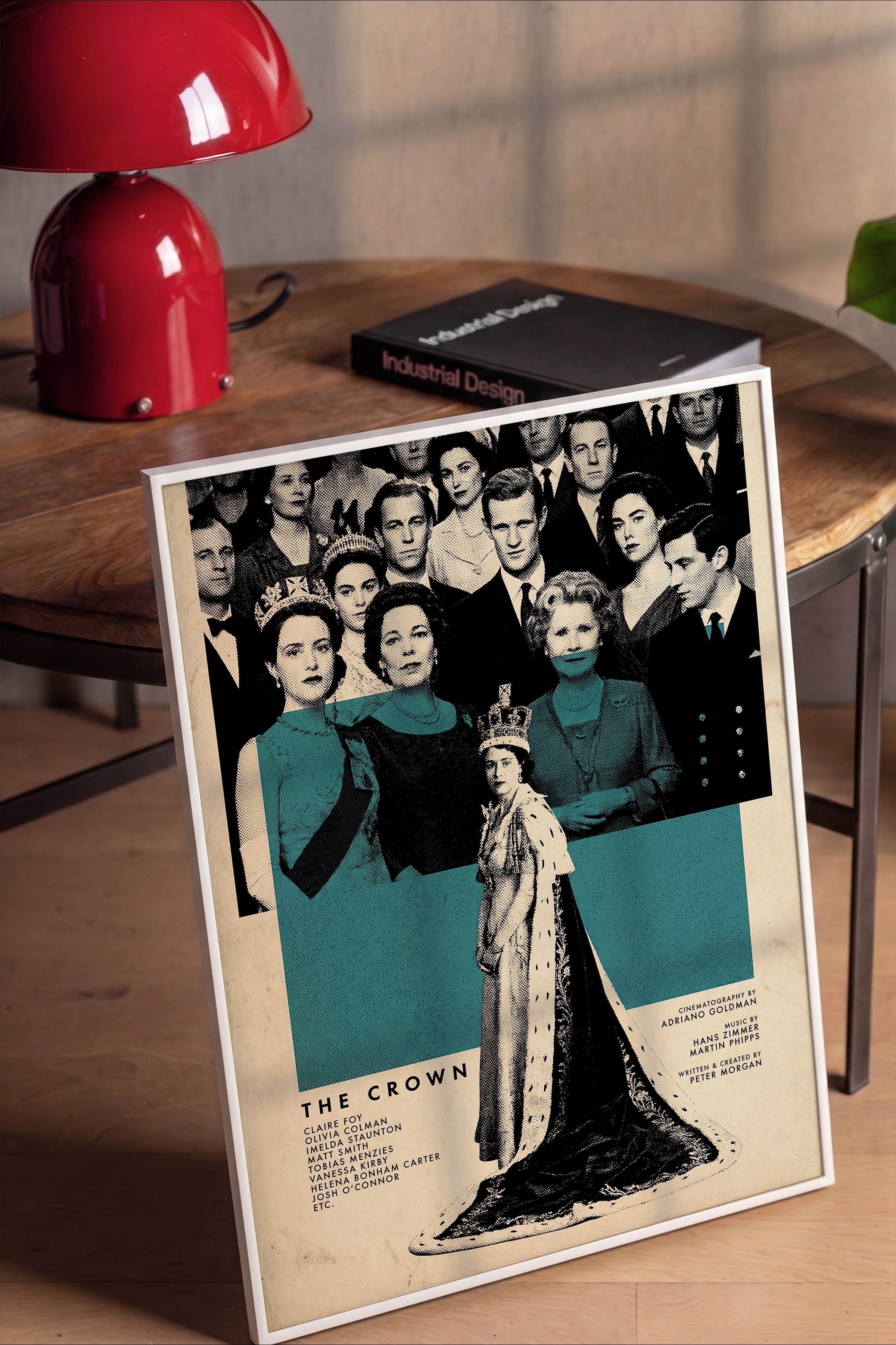 The Crown Beyaz Çerçeveli Poster, Sinema ve Dizi Tablo, Film Dizi Afişleri NO:112792