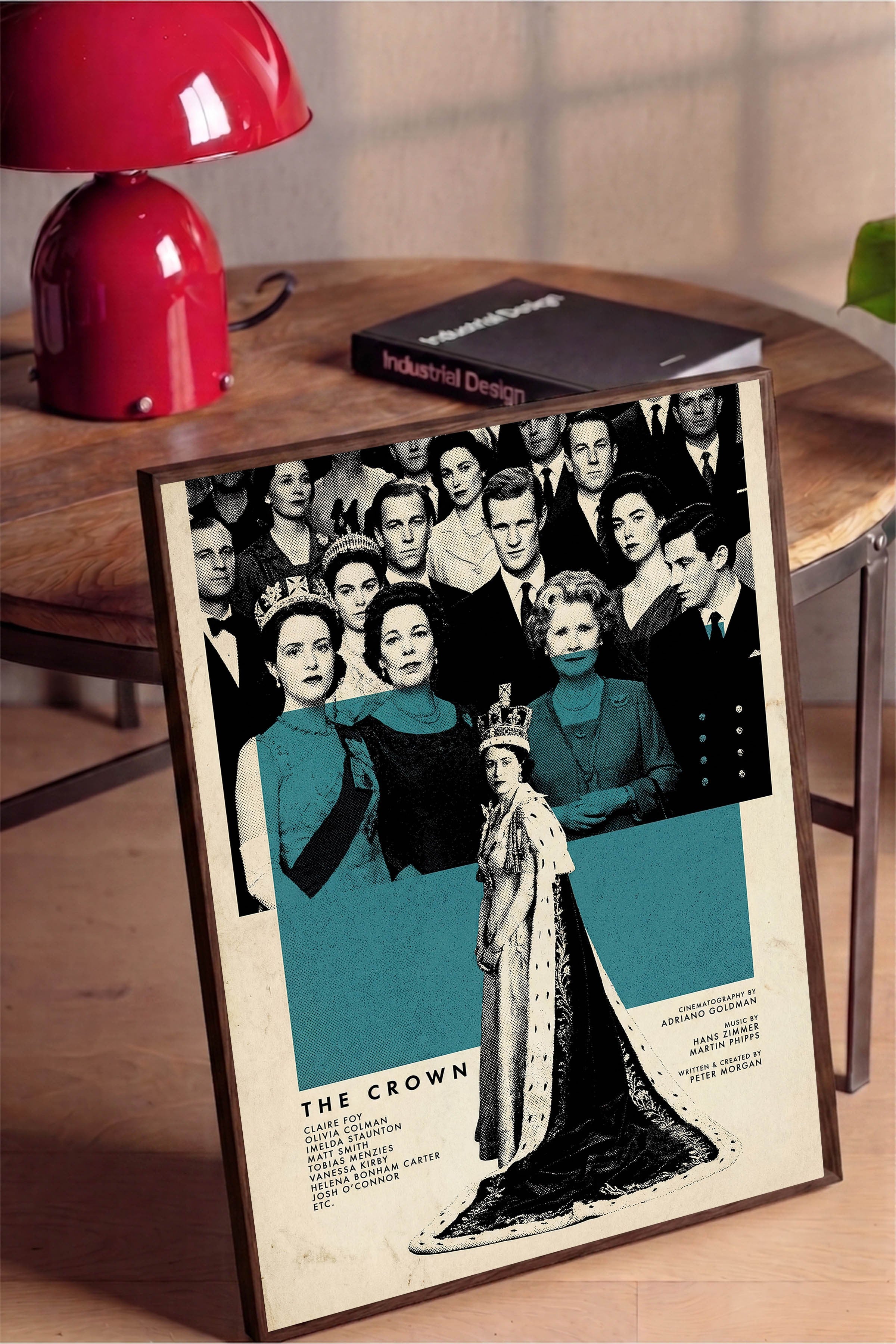 The Crown Kahverengi Çerçeveli Poster, Sinema ve Dizi Tablo, Film Dizi Afişleri NO:112792