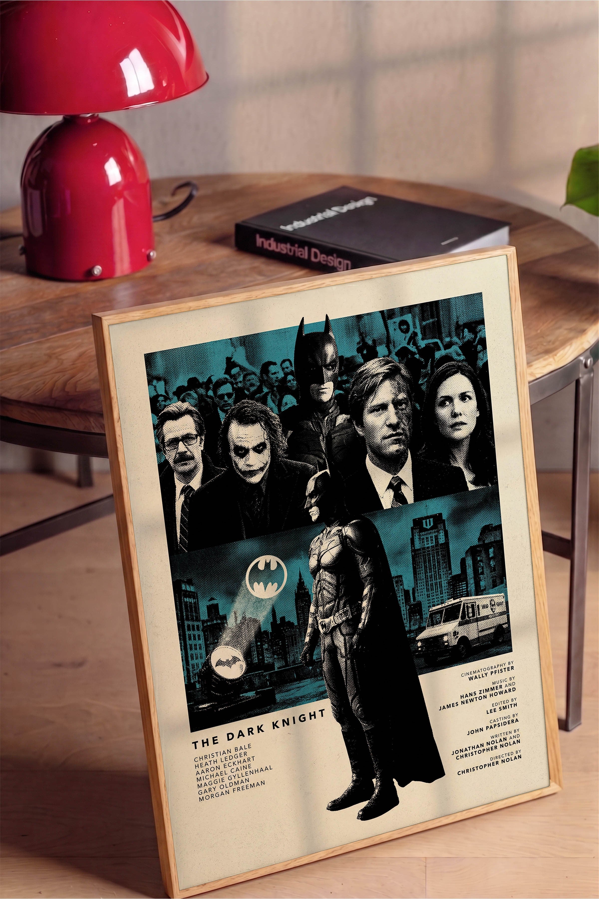 The Dark Knight Ahşap Çerçeveli Poster, Sinema ve Dizi Tablo, Film Dizi Afişleri NO:112808