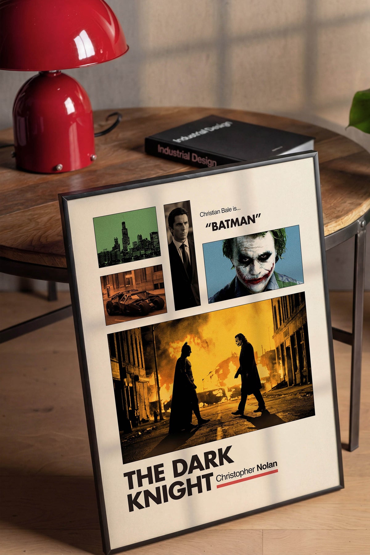 The Dark Knight Siyah Çerçeveli Poster, Sinema ve Dizi Tablo, Film Dizi Afişleri NO:112932
