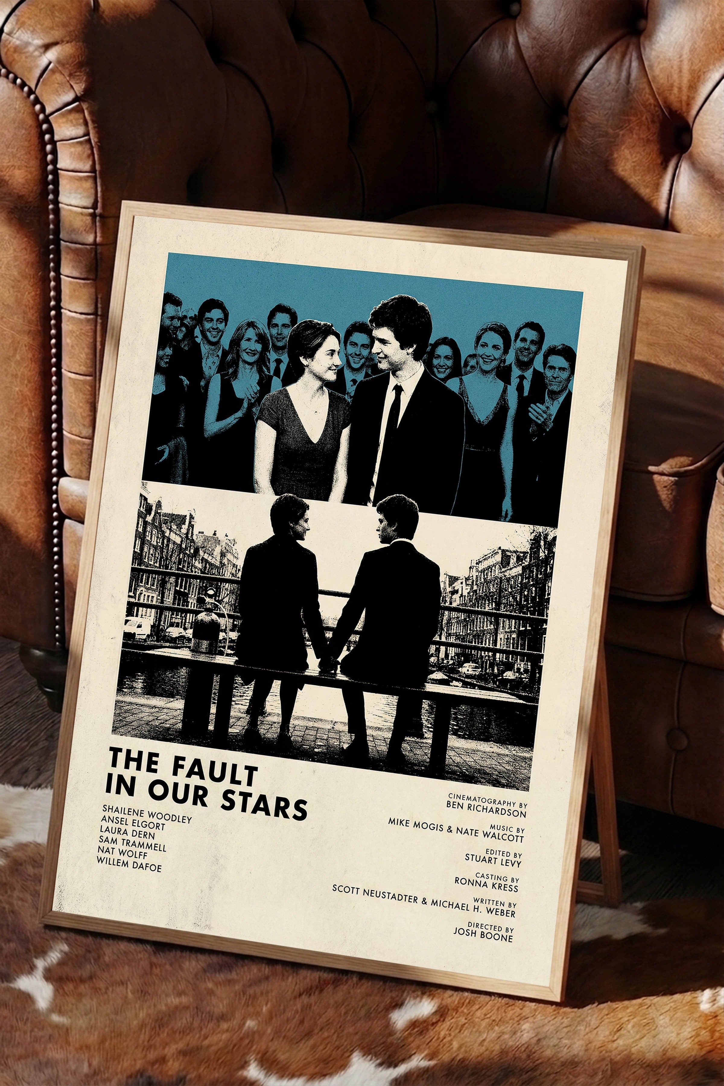 The Fault in Our Stars Ahşap Çerçeveli Poster, Sinema ve Dizi Tablo, Film Dizi Afişleri NO:112826