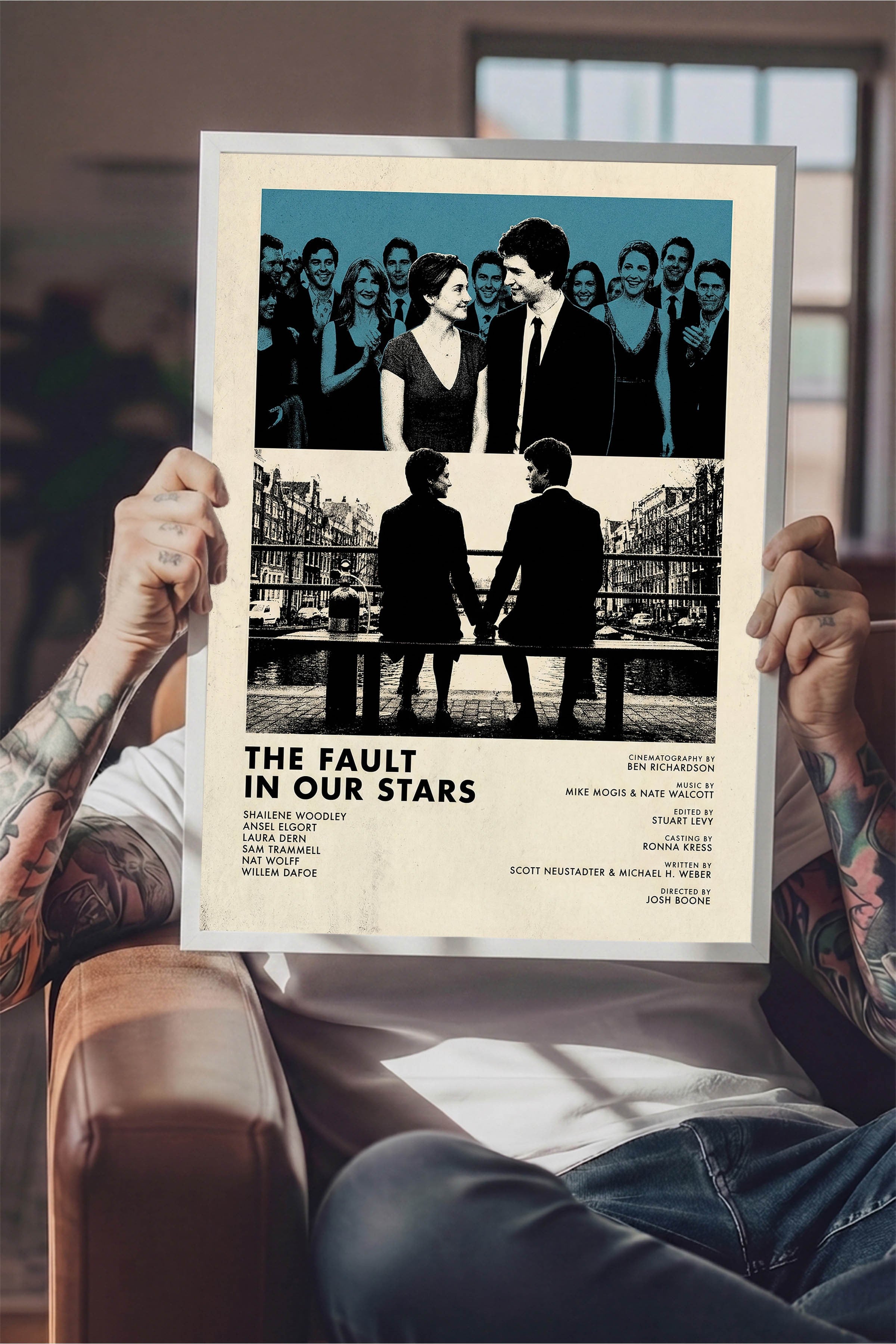 The Fault in Our Stars Beyaz Çerçeveli Poster, Sinema ve Dizi Tablo, Film Dizi Afişleri NO:112826
