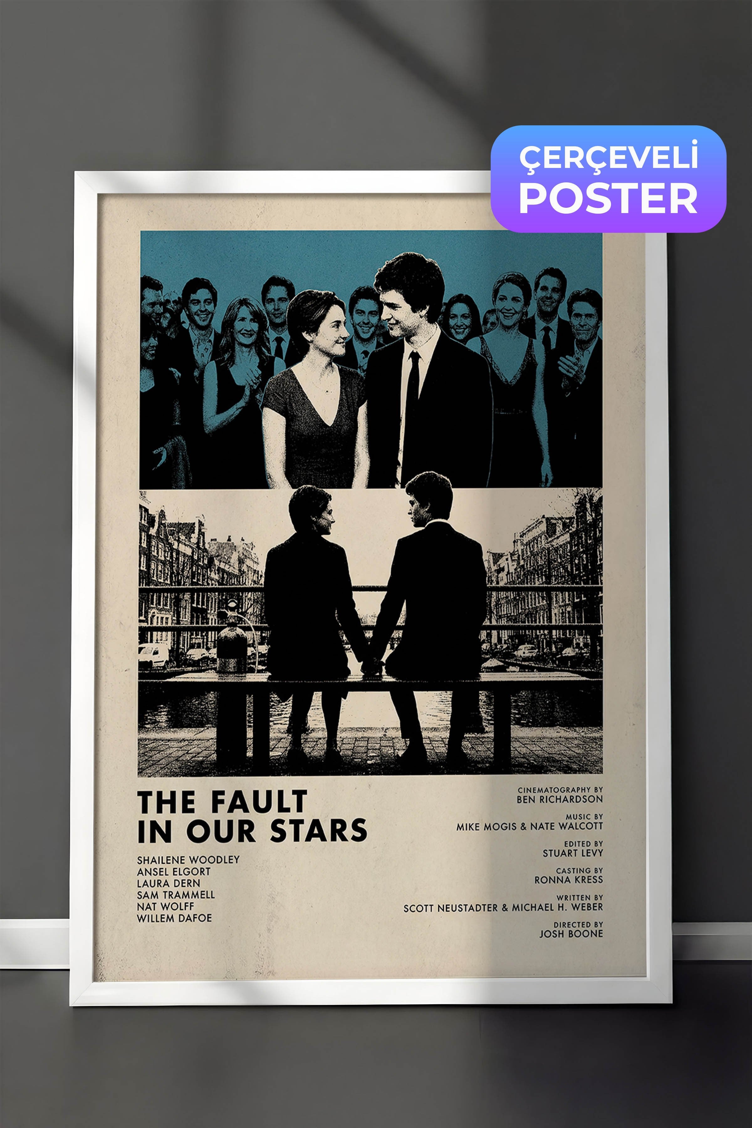 The Fault in Our Stars Beyaz Çerçeveli Poster, Sinema ve Dizi Tablo, Film Dizi Afişleri NO:112826