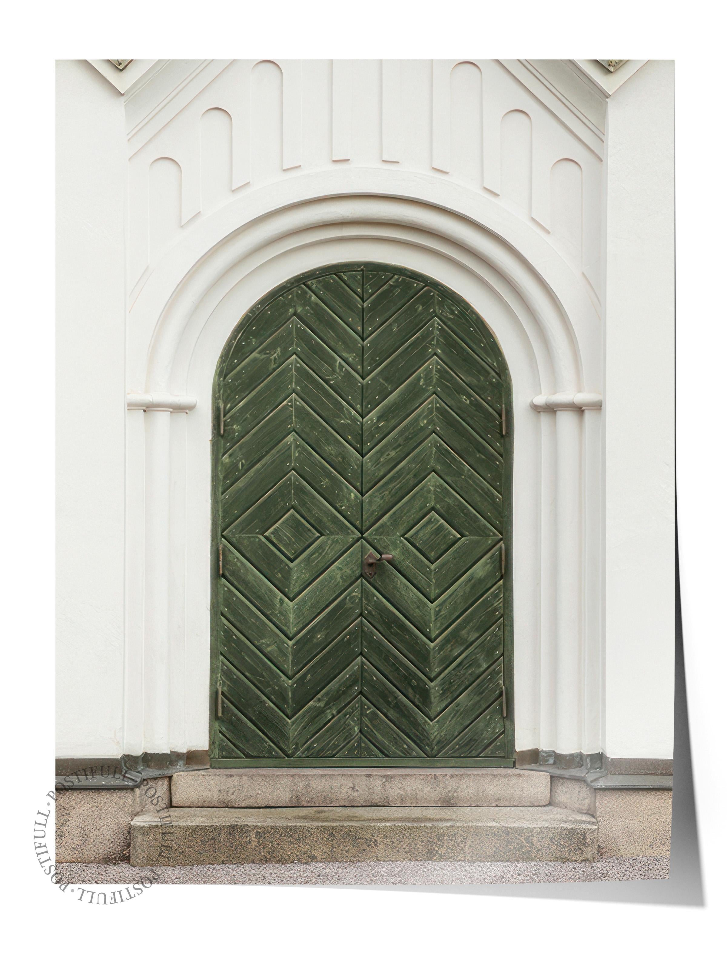 The Green Door Poster, Çerçevesiz Duvar Posteri, Dikey Duvar Tablosu Comfort Serisi NO:108551