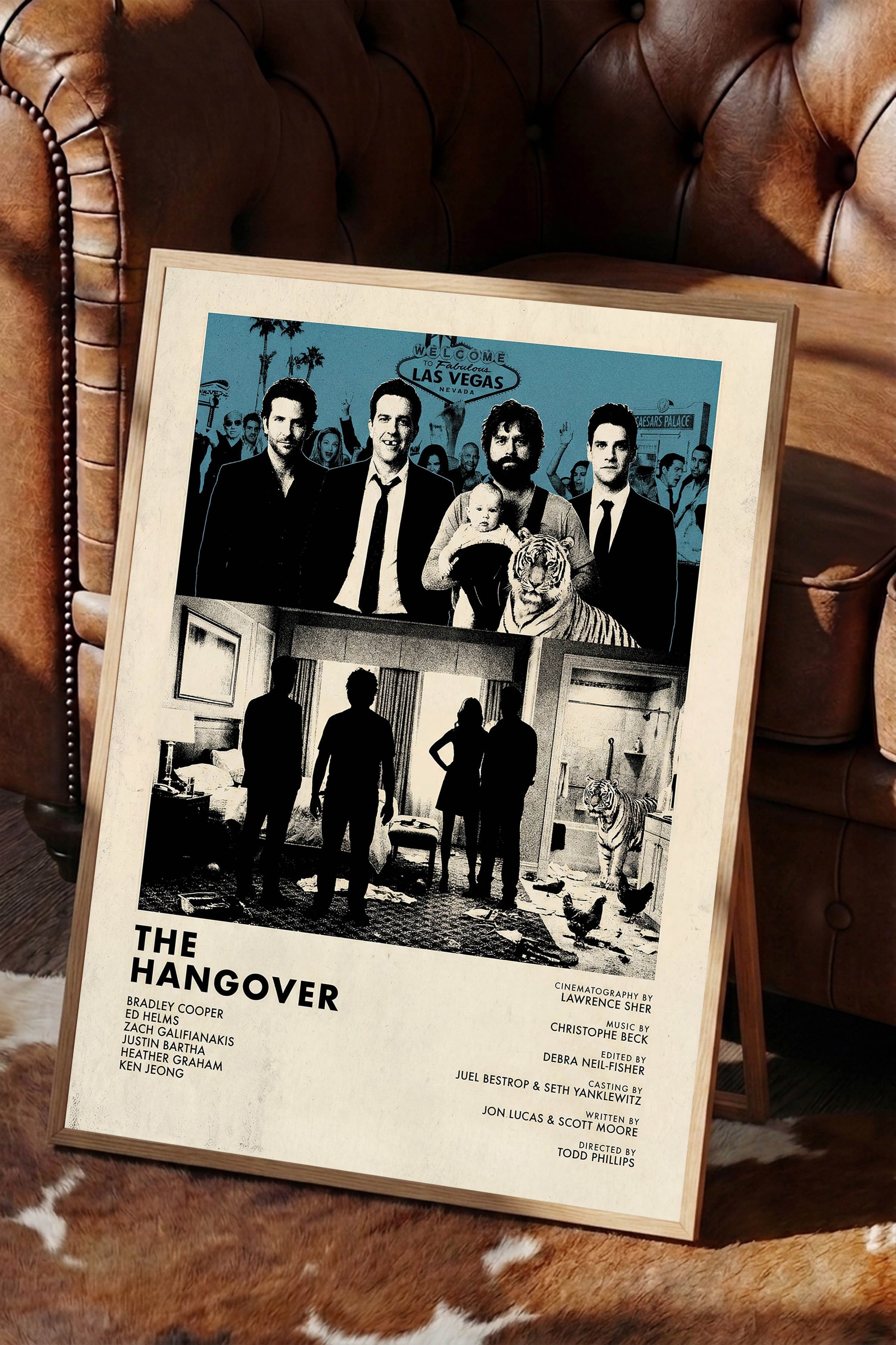 The Hangover Ahşap Çerçeveli Poster, Sinema ve Dizi Tablo, Film Dizi Afişleri NO:112828