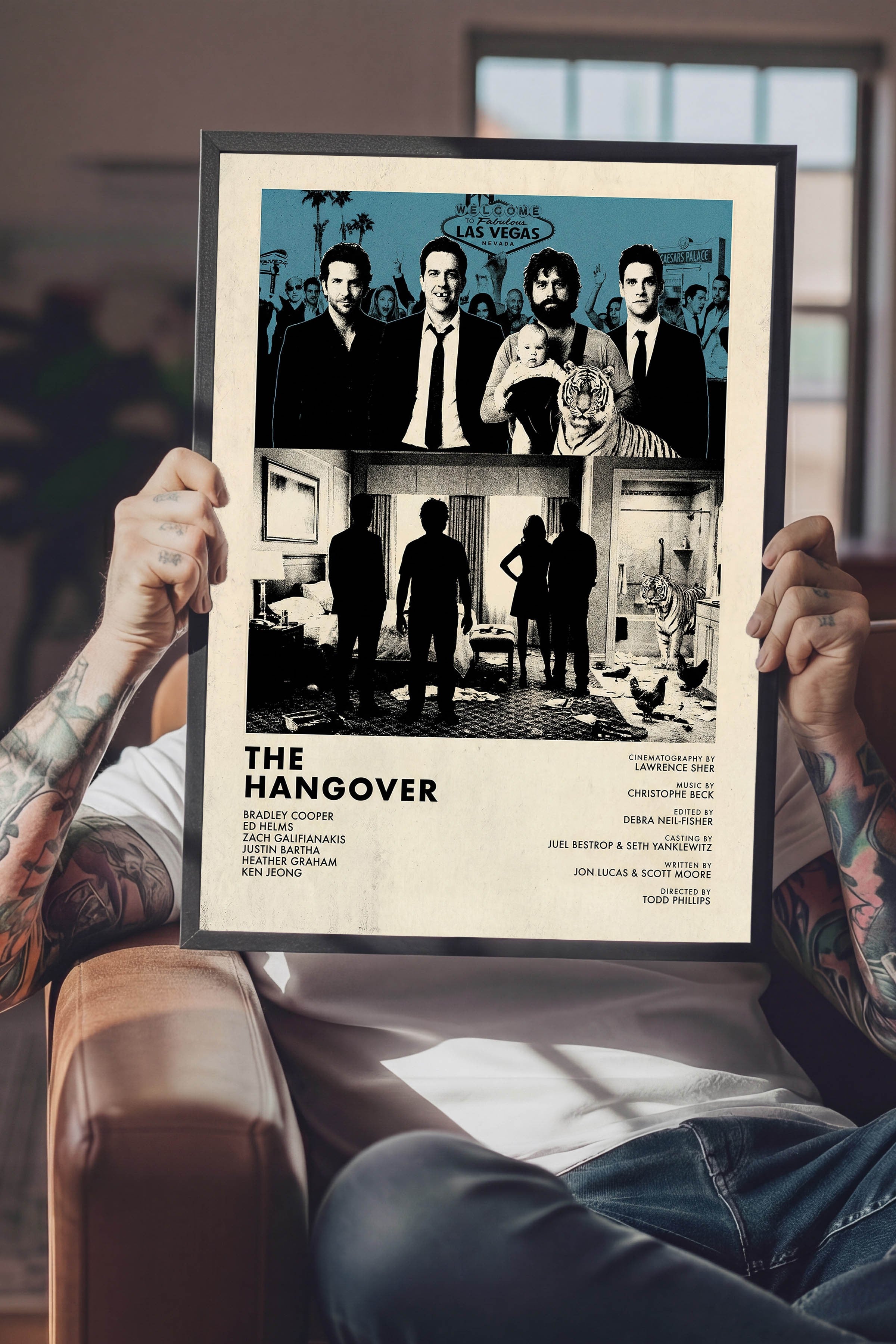 The Hangover Siyah Çerçeveli Poster, Sinema ve Dizi Tablo, Film Dizi Afişleri NO:112828