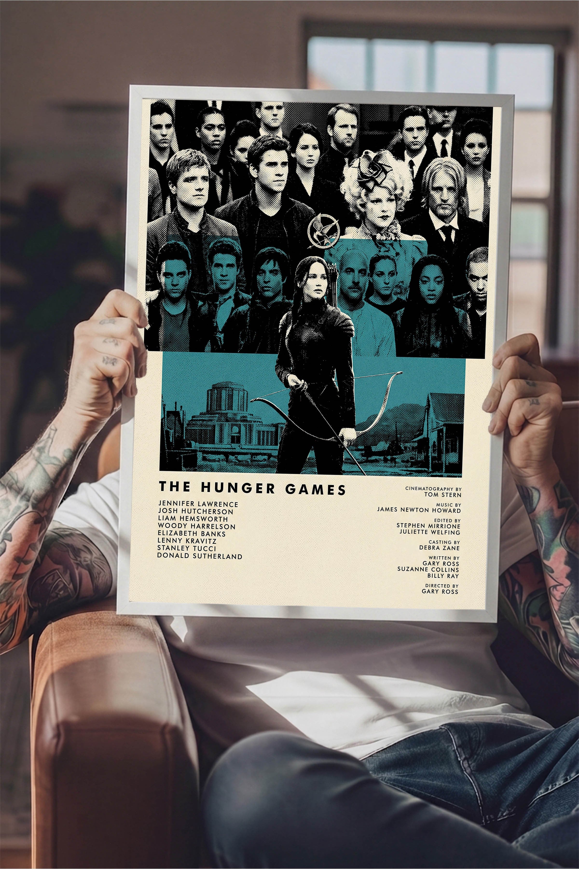 The Hunger Games Beyaz Çerçeveli Poster, Sinema ve Dizi Tablo, Film Dizi Afişleri NO:112815
