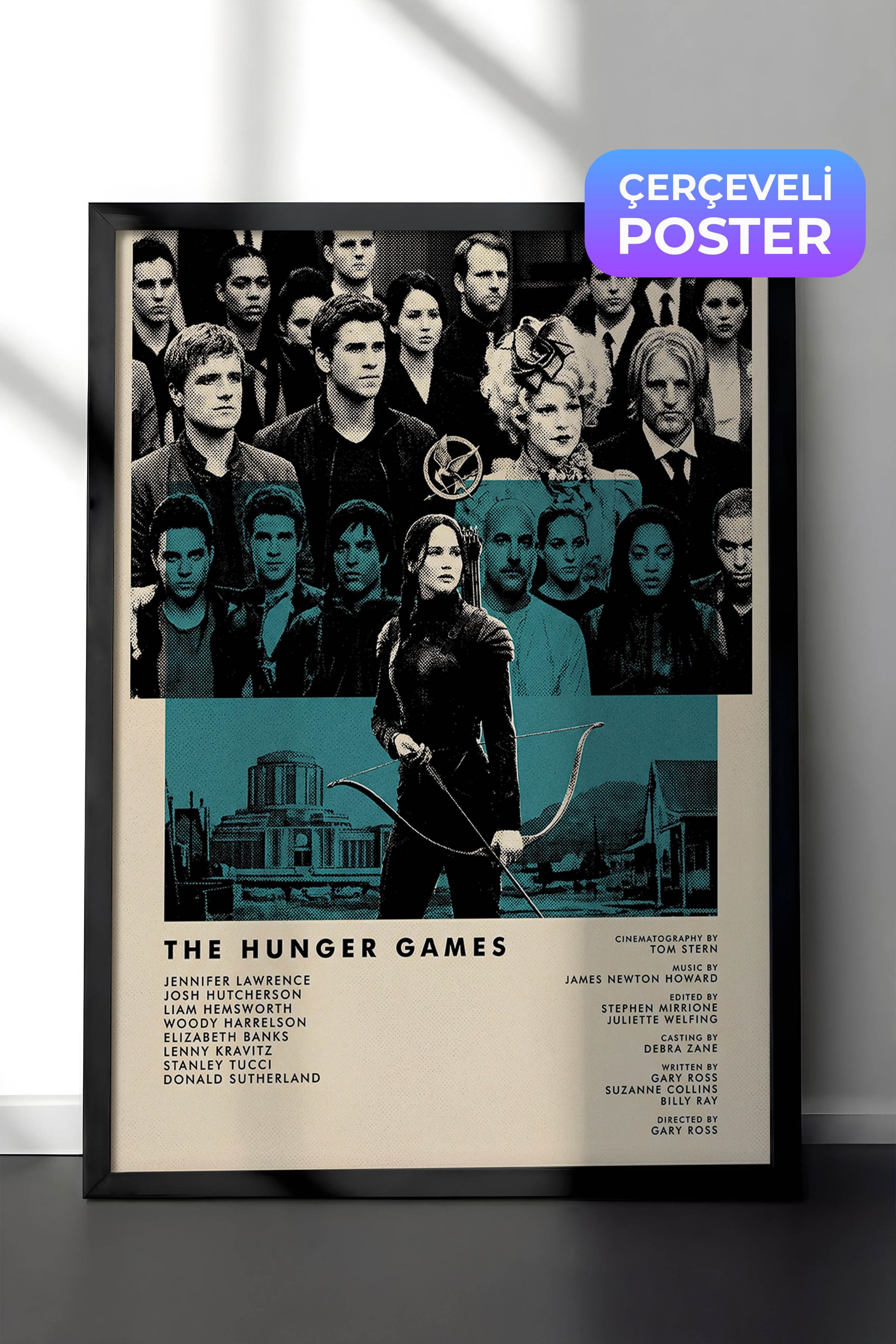The Hunger Games Siyah Çerçeveli Poster, Sinema ve Dizi Tablo, Film Dizi Afişleri NO:112815