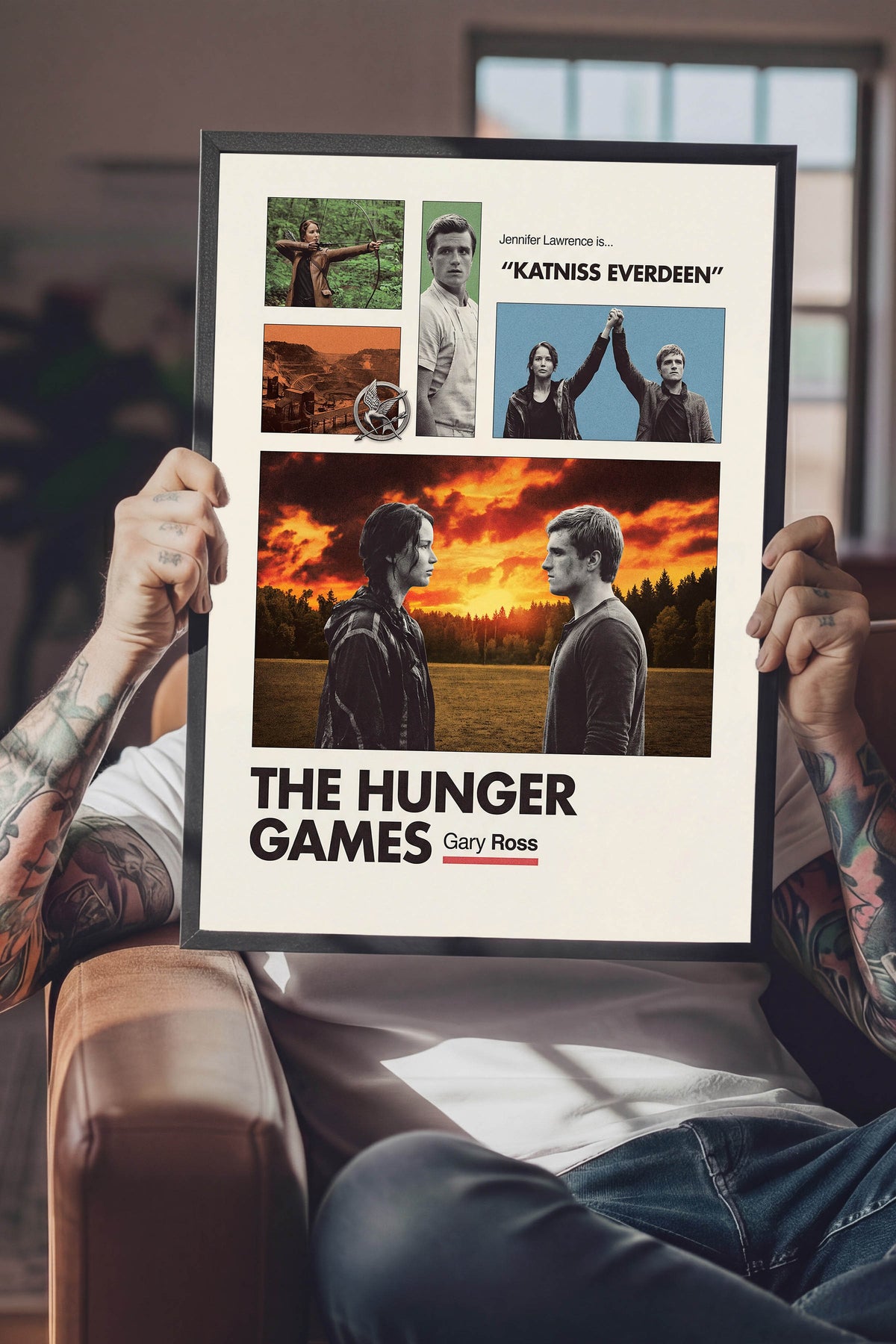 The Hunger Games Siyah Çerçeveli Poster, Sinema ve Dizi Tablo, Film Dizi Afişleri NO:112944