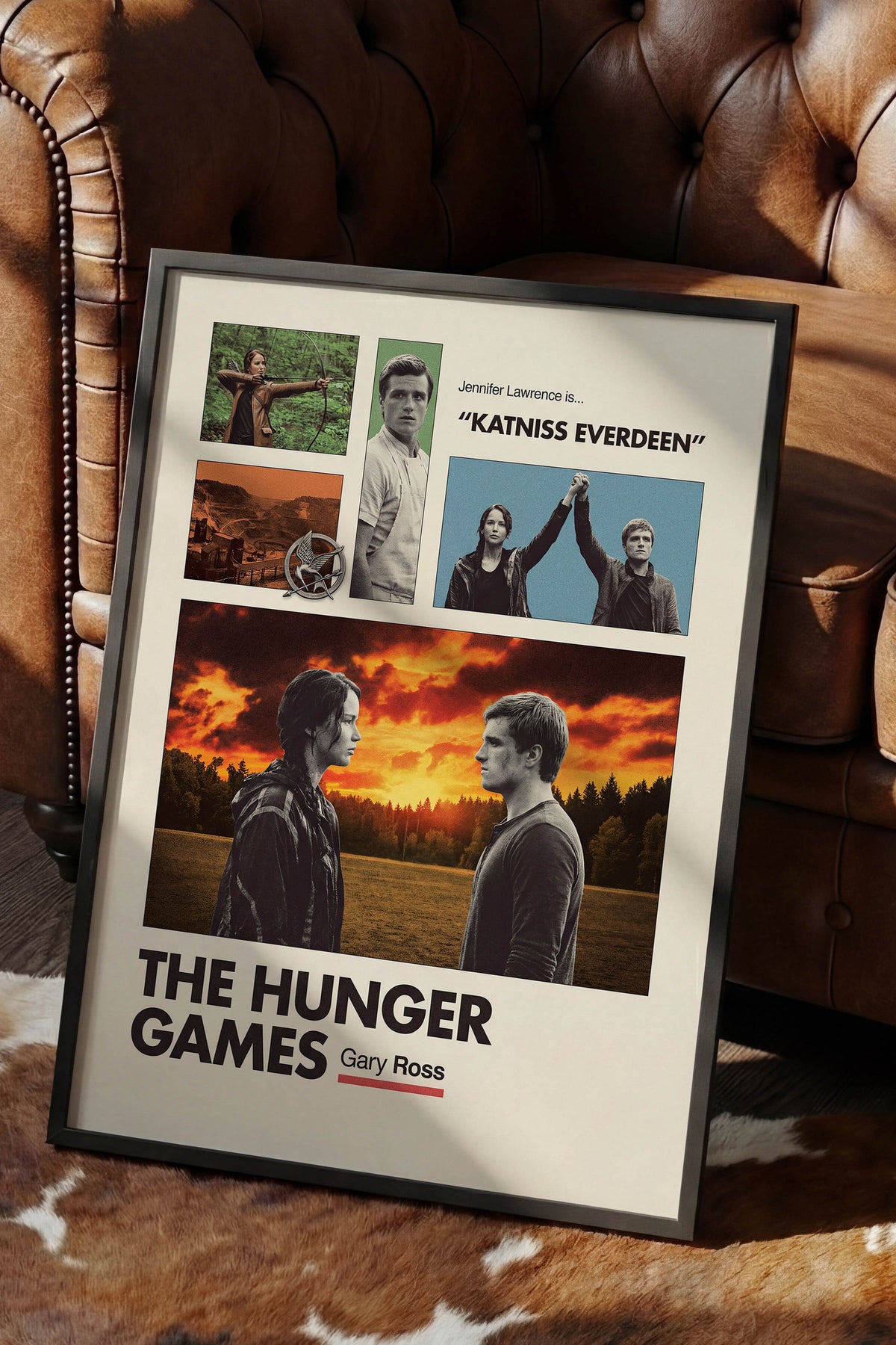 The Hunger Games Siyah Çerçeveli Poster, Sinema ve Dizi Tablo, Film Dizi Afişleri NO:112944