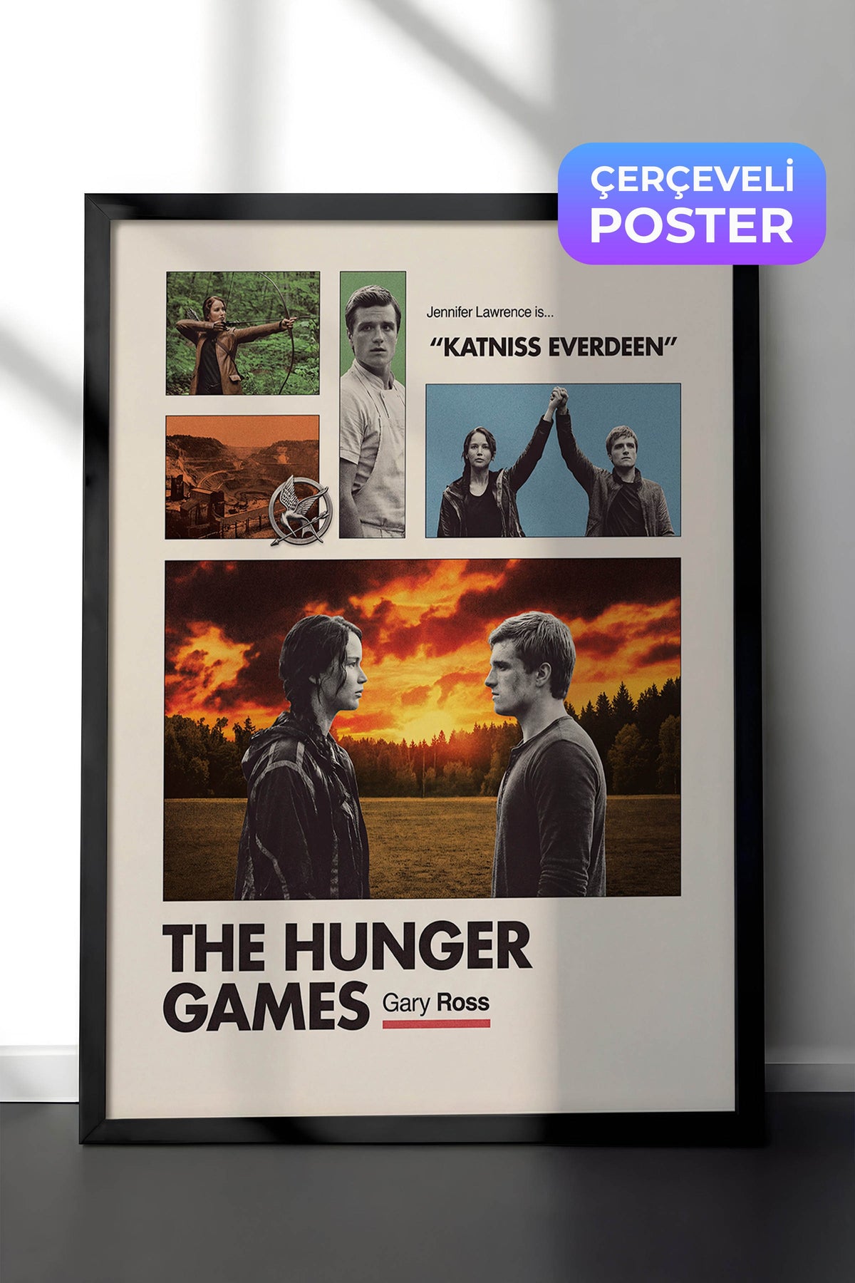 The Hunger Games Siyah Çerçeveli Poster, Sinema ve Dizi Tablo, Film Dizi Afişleri NO:112944