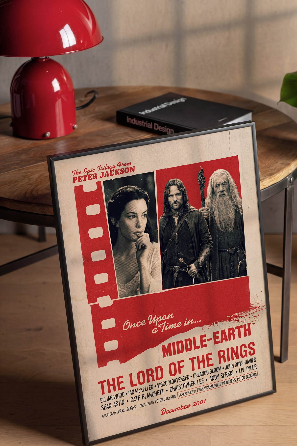 The Lord of the Rings Siyah Çerçeveli Poster, Sinema ve Dizi Tablo, Film Dizi Afişleri NO:112878