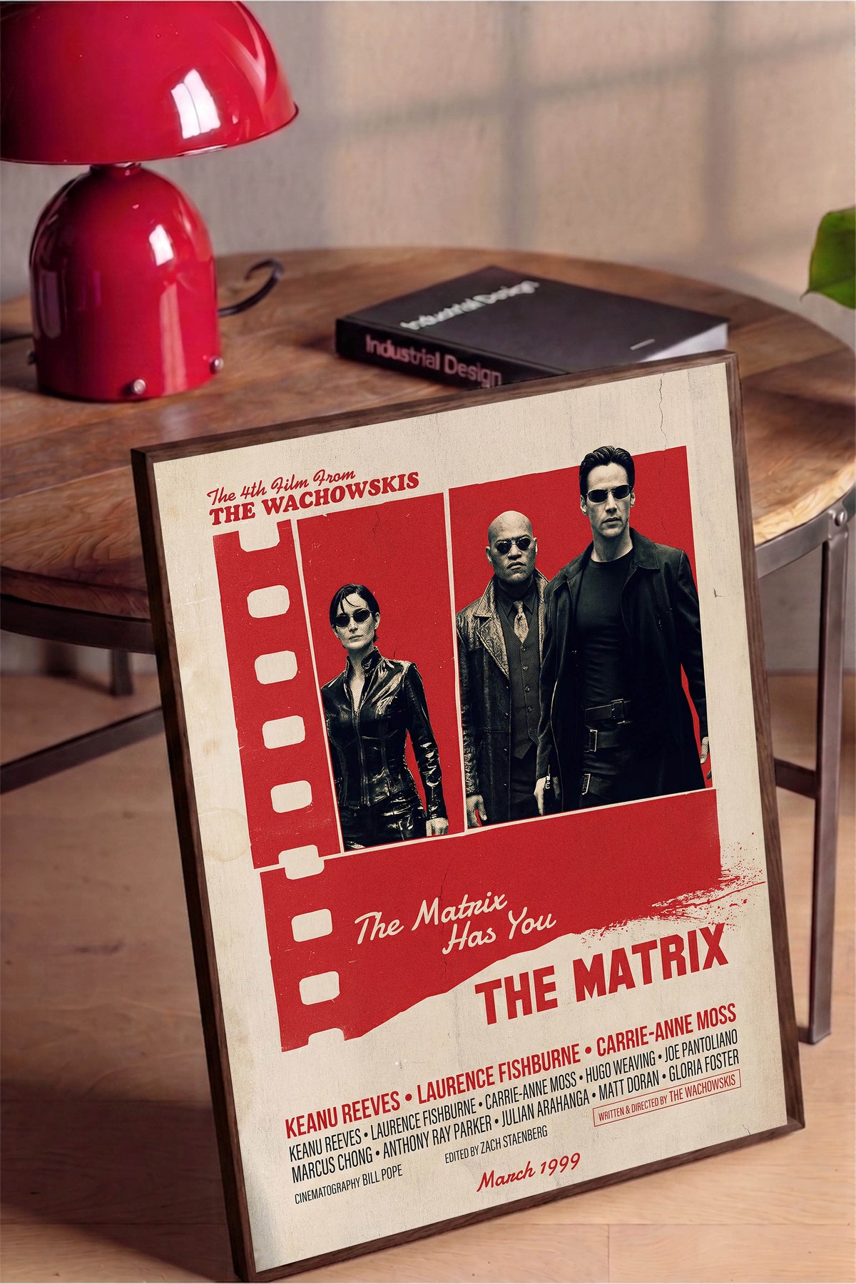 The Matrix Kahverengi Çerçeveli Poster, Sinema ve Dizi Tablo, Film Dizi Afişleri NO:112886